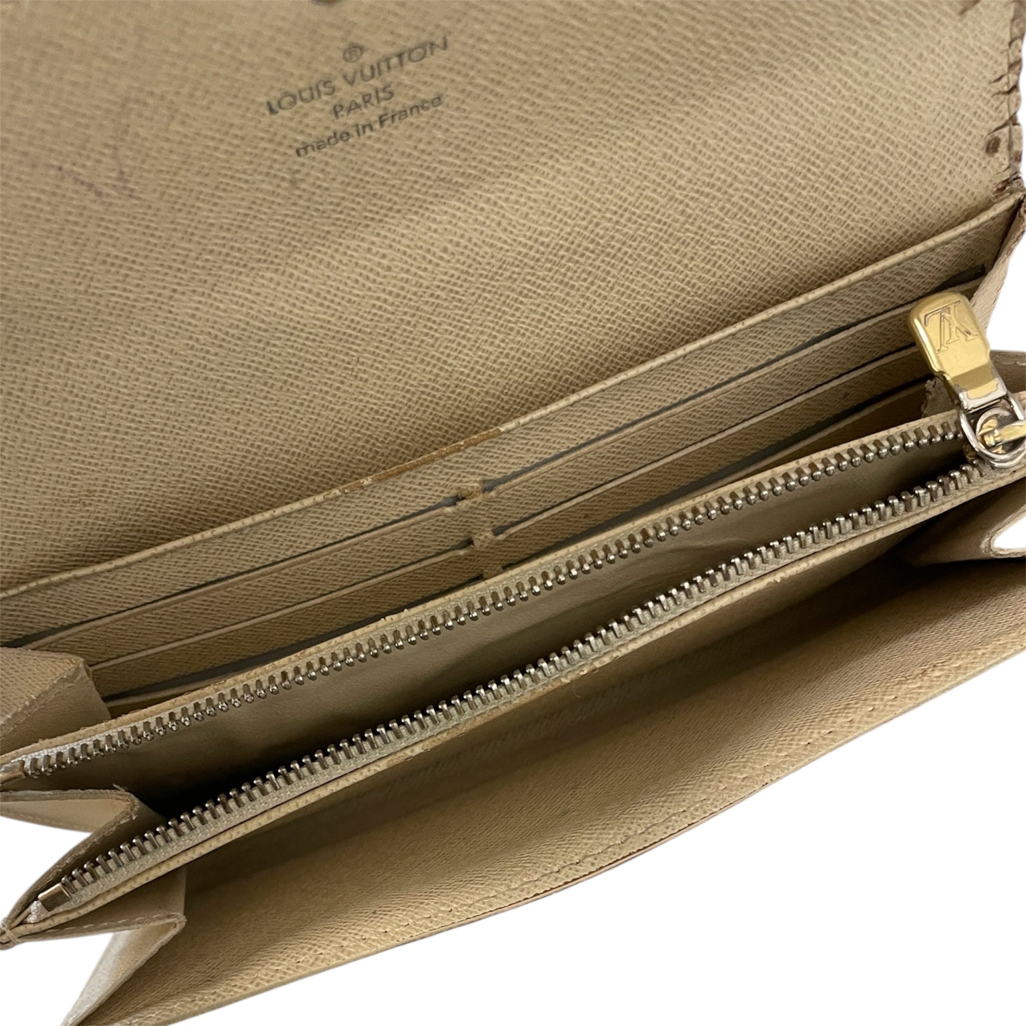 LOUIS VUITTON/Long Wallet/All Over Print/WHT/lv damier azur mi3057 view 2