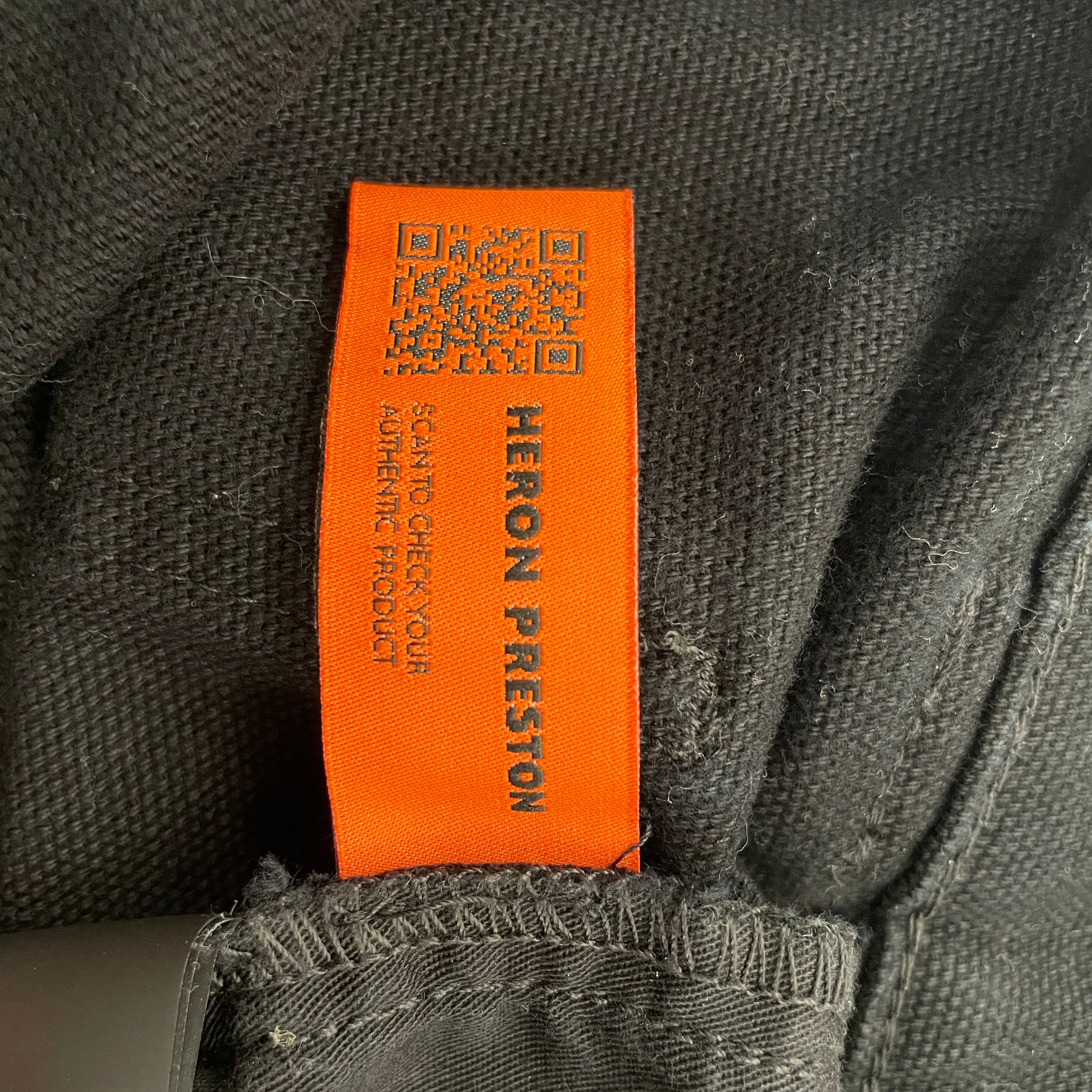 HERON PRESTON/Straight Pants/M/Cotton/BLK/STRAIGHT PANT BLACK JEANS view 3