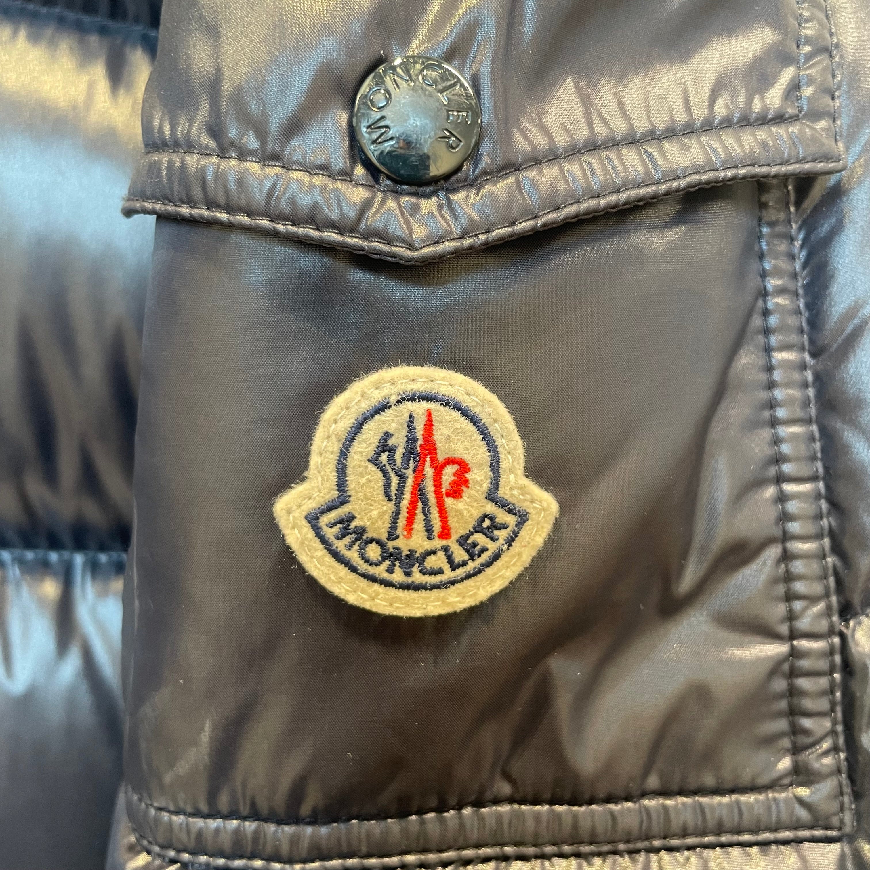 MONCLER/Zip Up Hoodie/6/NVY/easy to wash/gunmetal zipper/b view 3
