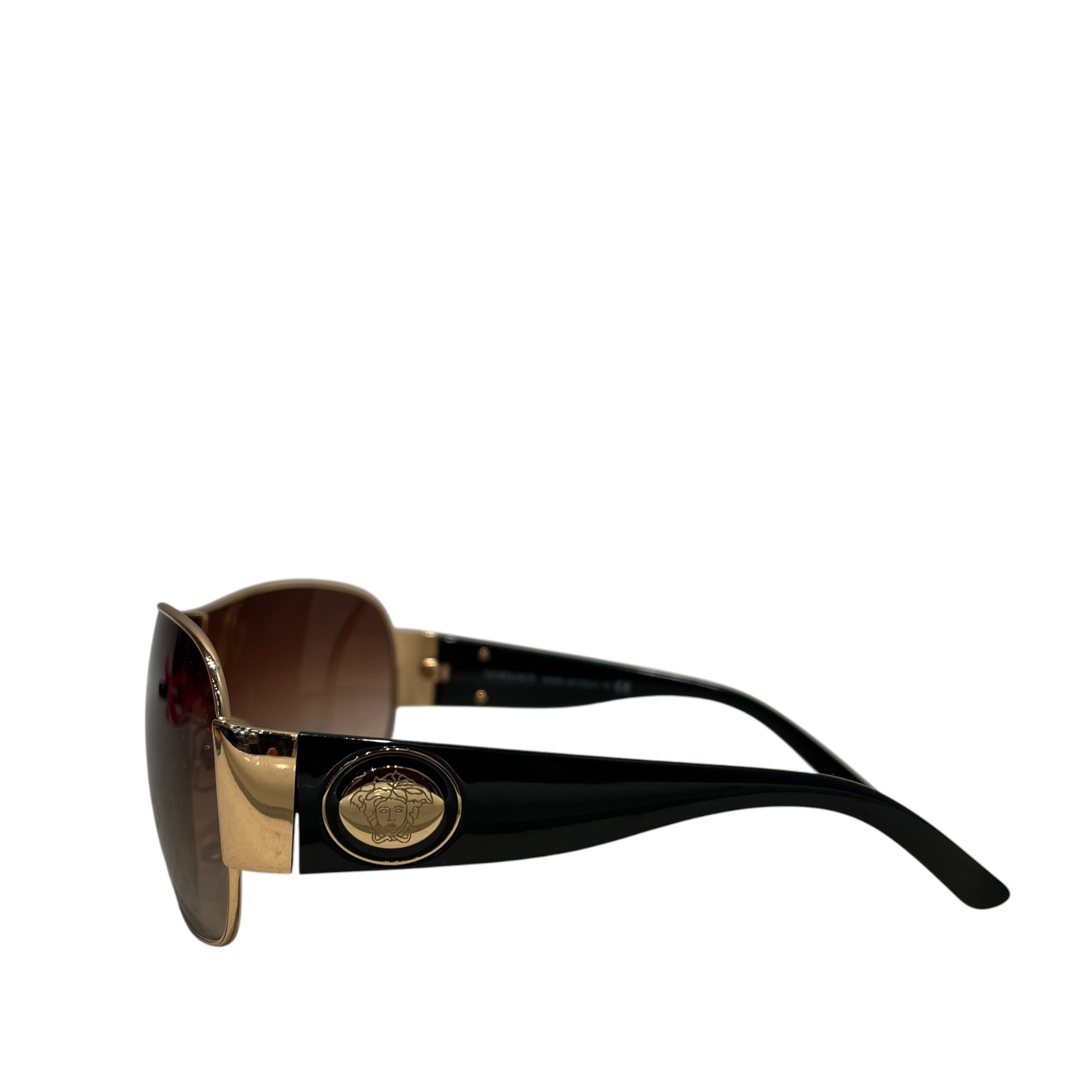 VERSACE/Sunglasses/Metal/GLD/L's/BROWN GRADIENT/SHIELD view 2