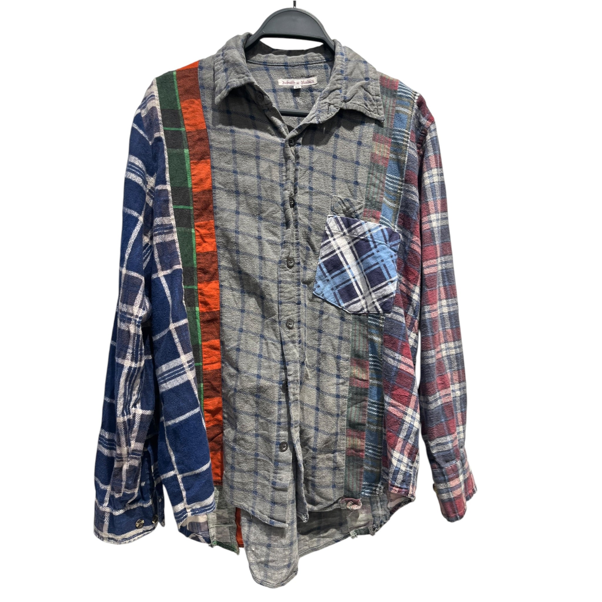 Rebuild by Needles/LS Shirt/XS/Cotton/GRY/Plaid/blue sleeve mr348 view 1