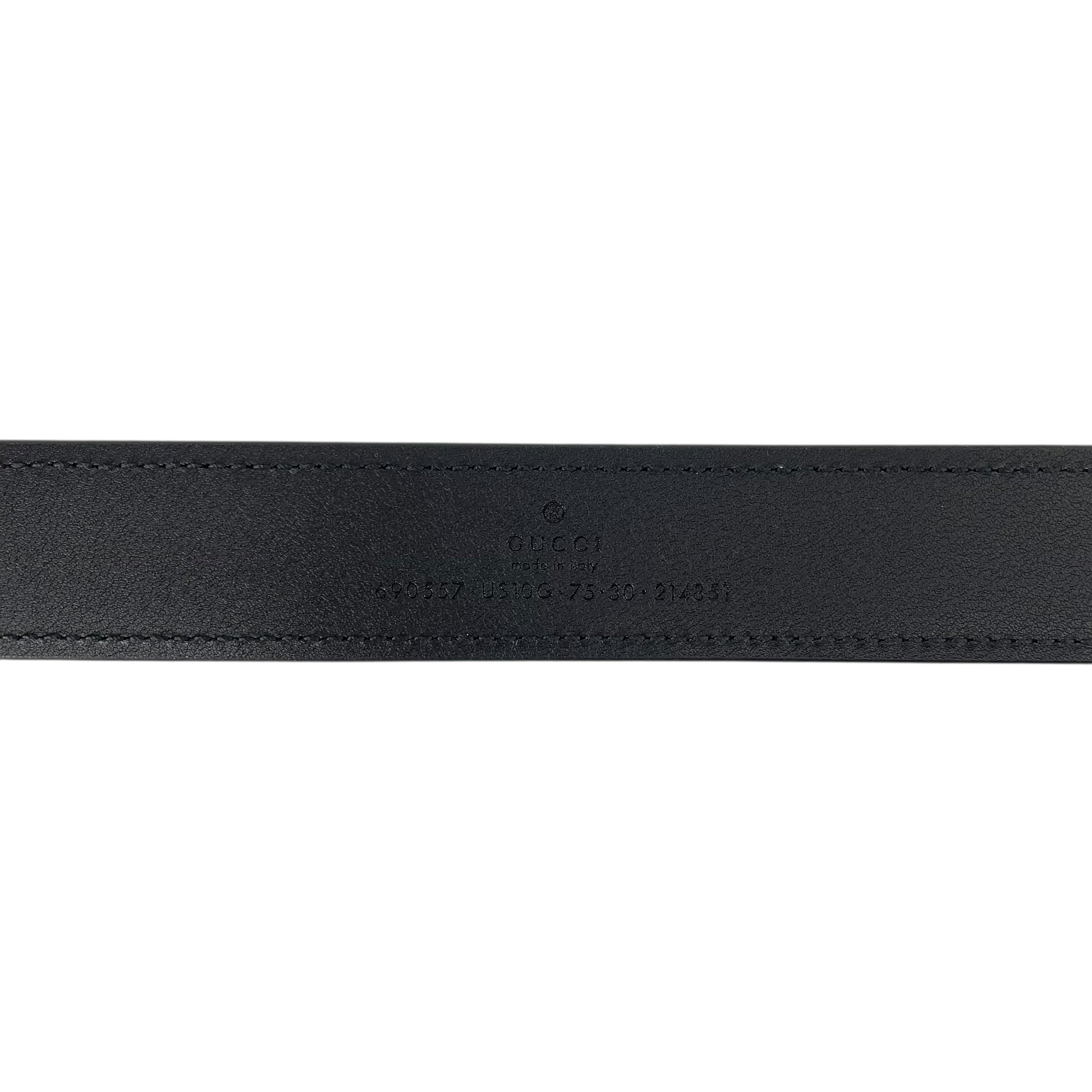 GUCCI/Belt/Leather/BLK/GOLD BUCKLE view 4