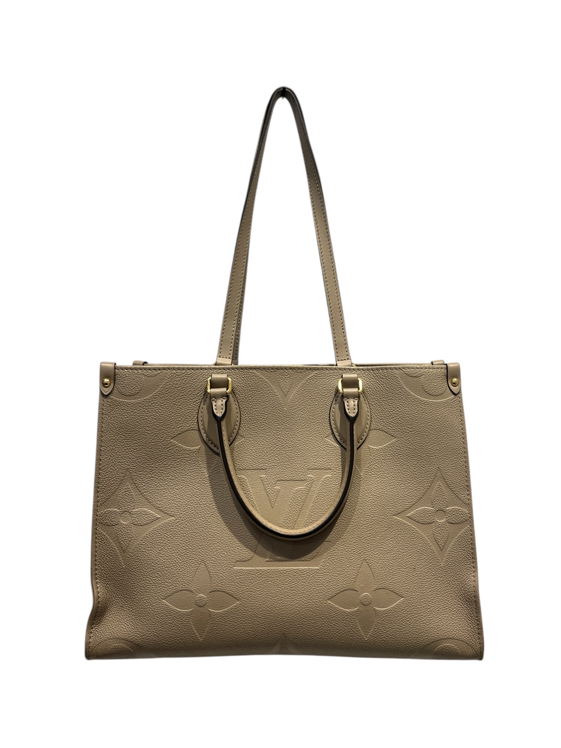 LOUIS VUITTON/Bag/Monogram/Leather/CRM/ONTHEGO MONOGRAM EMPREINTE view 3