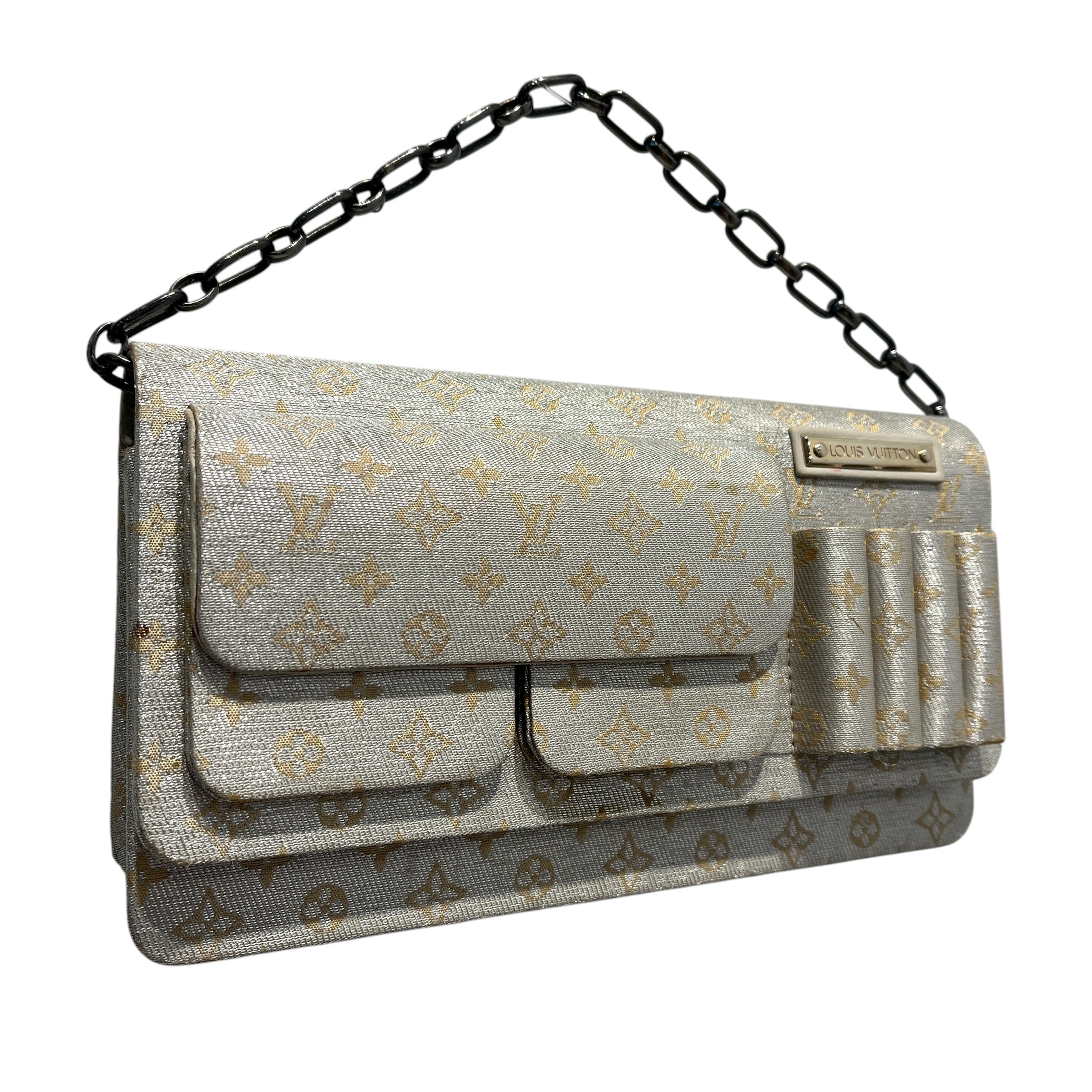 LOUIS VUITTON/Cross Body Bag/Monogram/SLV/2002 CRUISE LINE METALLIC view 9