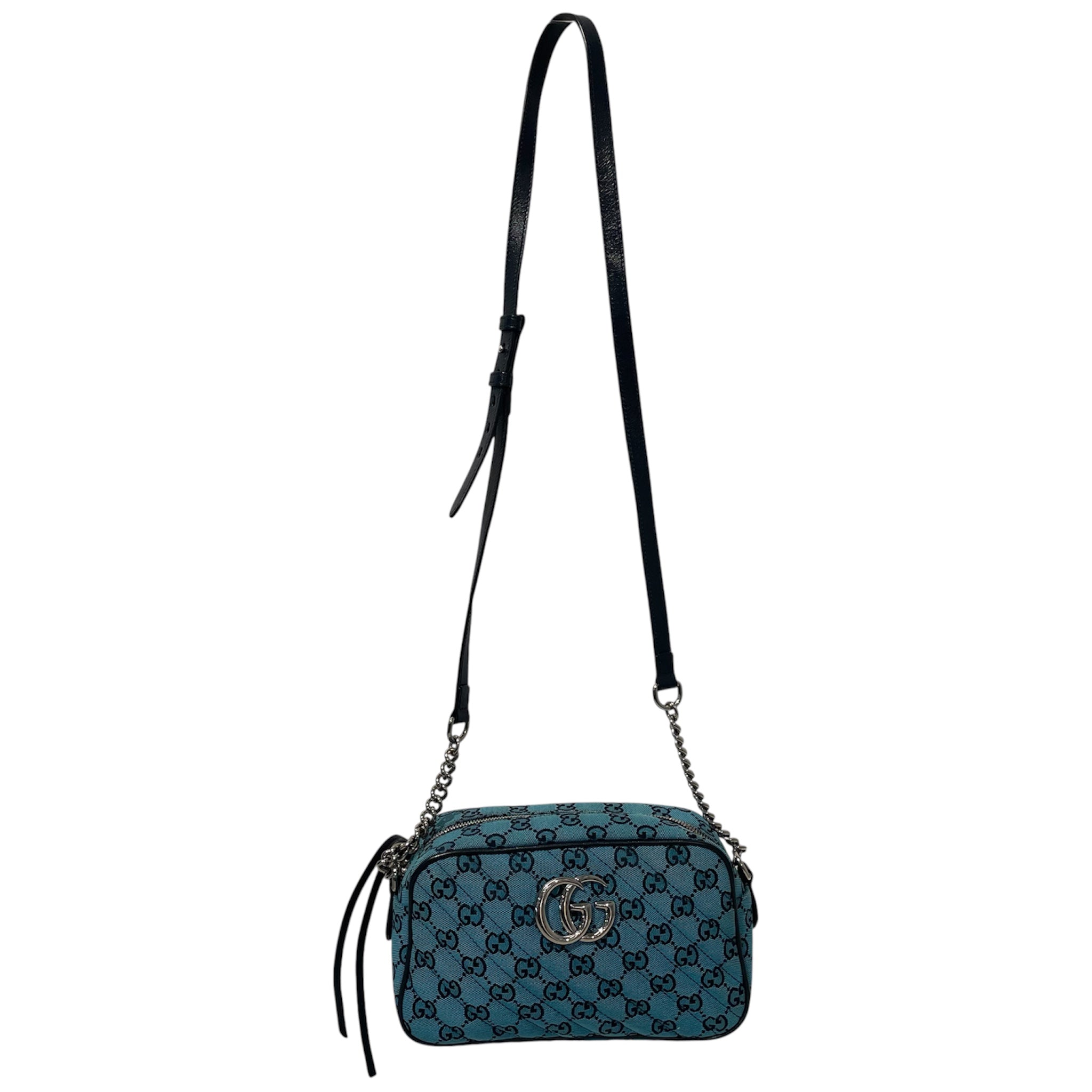 GUCCI/Cross Body Bag/Monogram/BLU/GG MARMONT TURQUOISE view 1