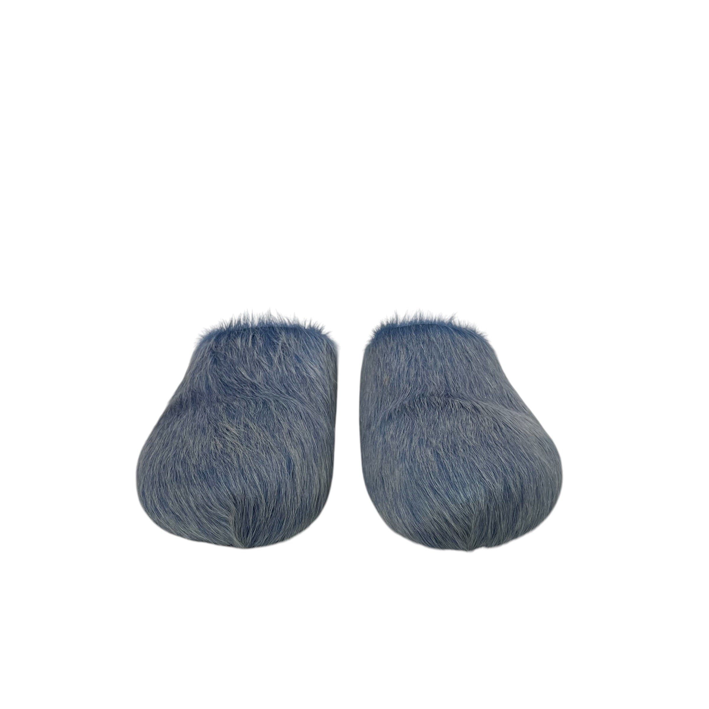 MARNI/Shoes/EU 44/Fake Fur/BLU/clogs view 4