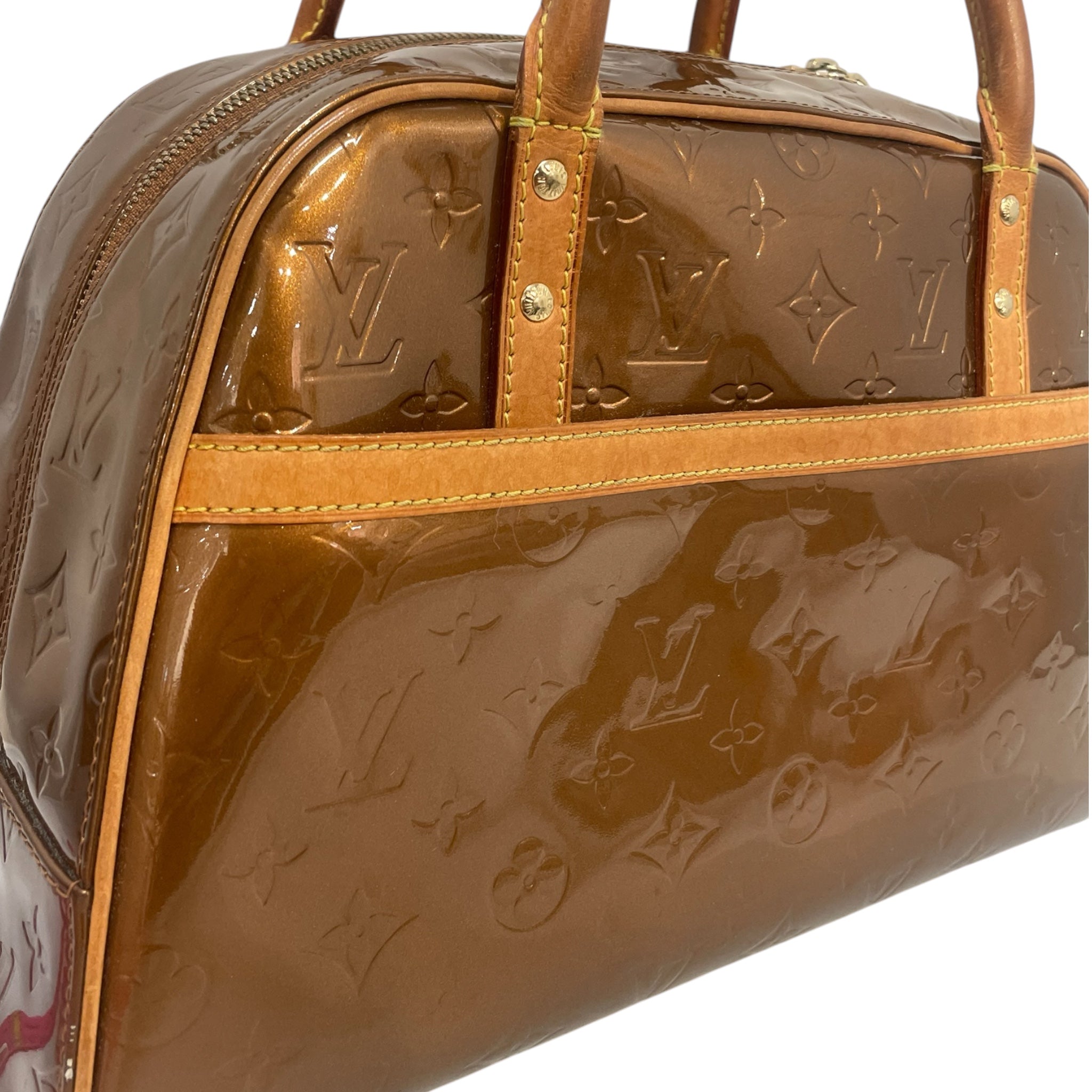 LOUIS VUITTON/Tote Bag/Monogram/Leather/GRN/monogram vernis houston view 5