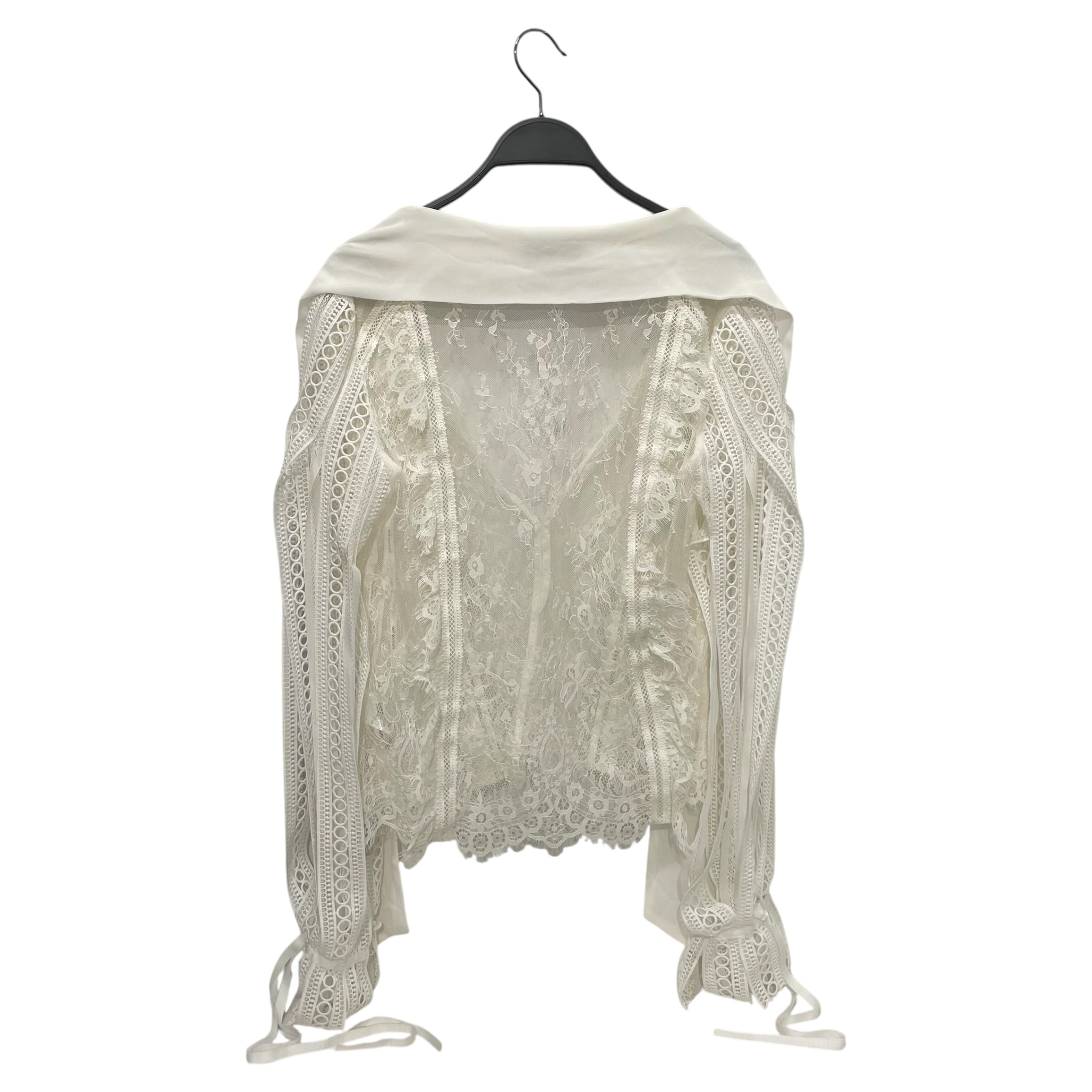 self-portrait/LS Blouse/6/WHT/LACE view 2