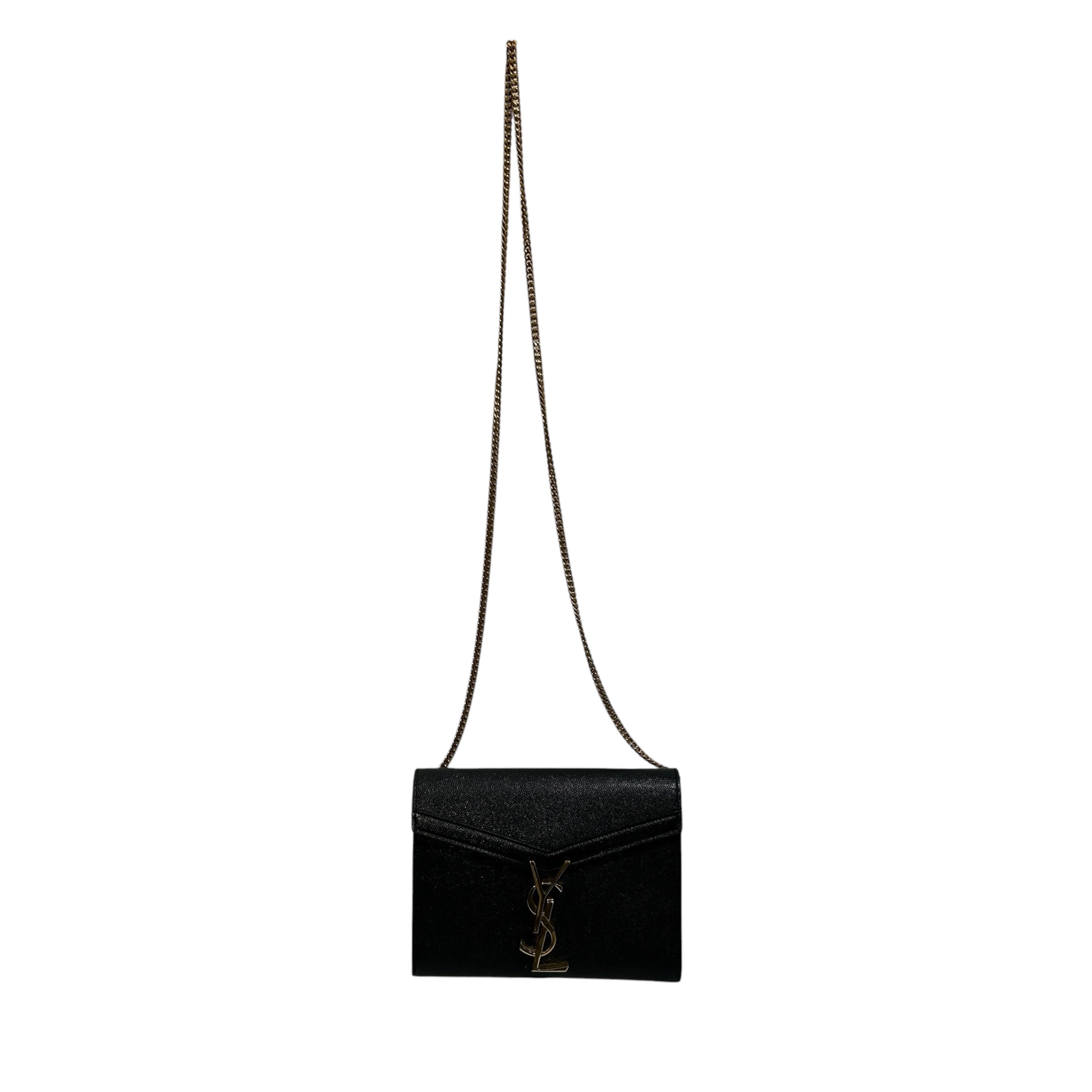 SAINT LAURENT/Wallet/Leather/BLK/L's/Cassandra Wallet on Chain view 1