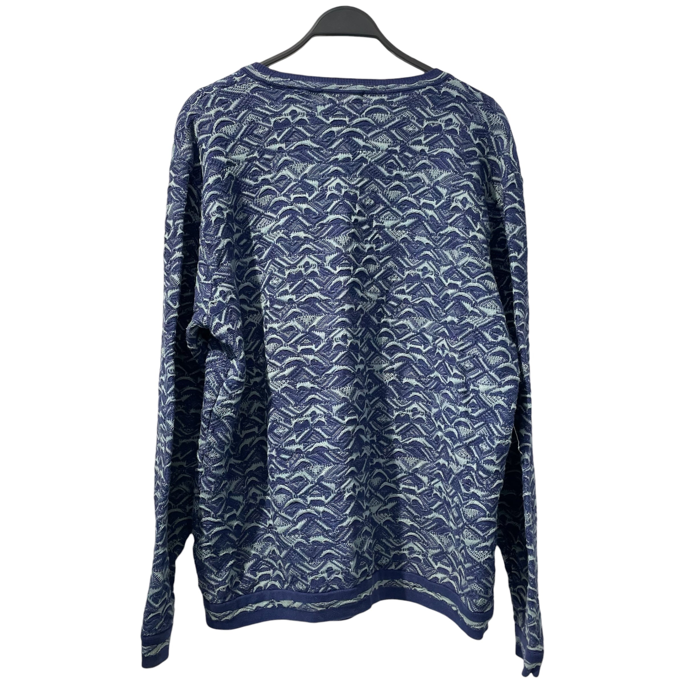 COOGI/Heavy Sweater/XXXL/Stripe/Wool/BLU/biggie view 2