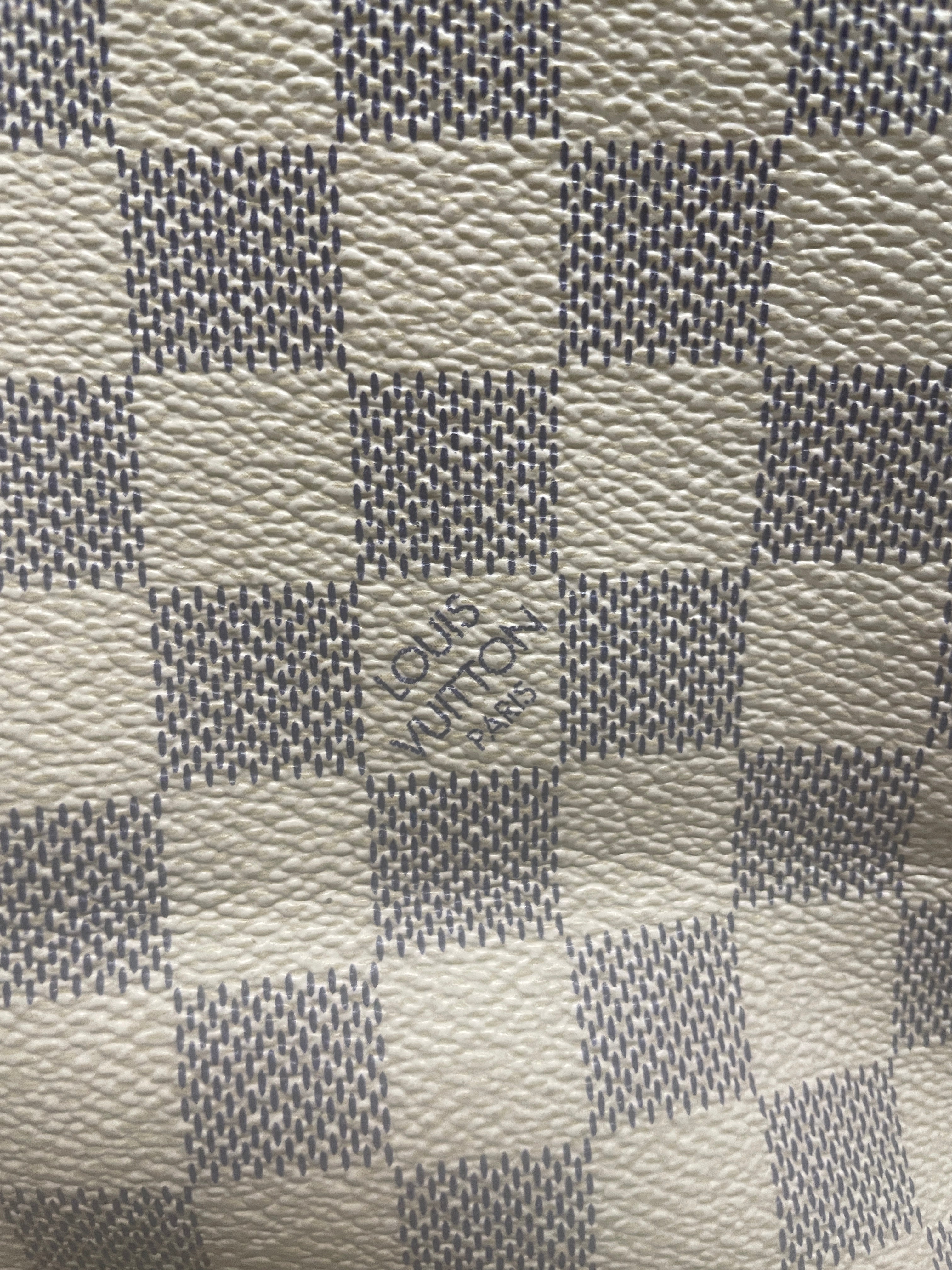 LOUIS VUITTON/Bag/Monogram/Leather/WHT/BLUE CHECKERED view 6