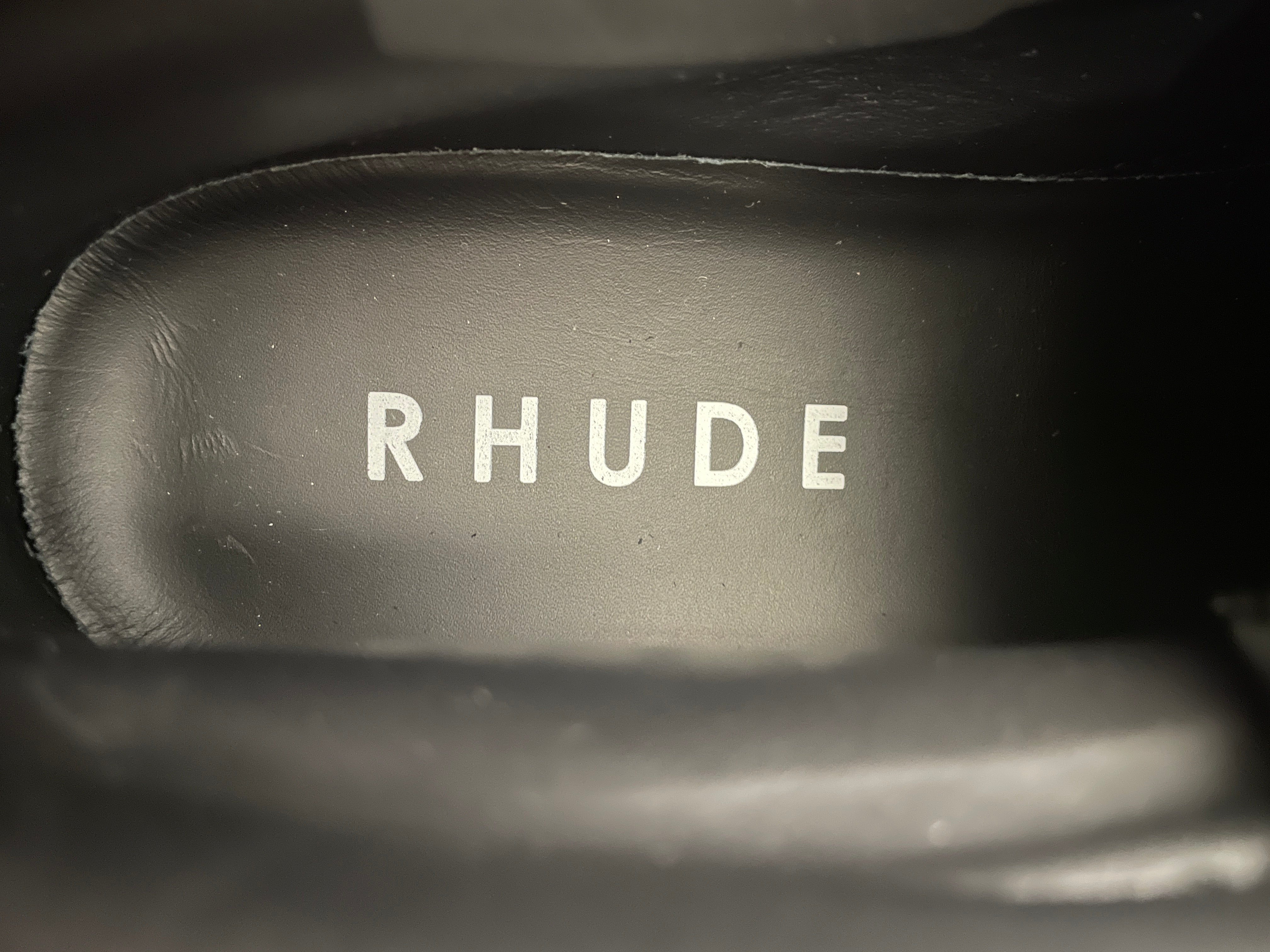RHUDE/Hi-Sneakers/US 12/Suede/BLK/ view 3