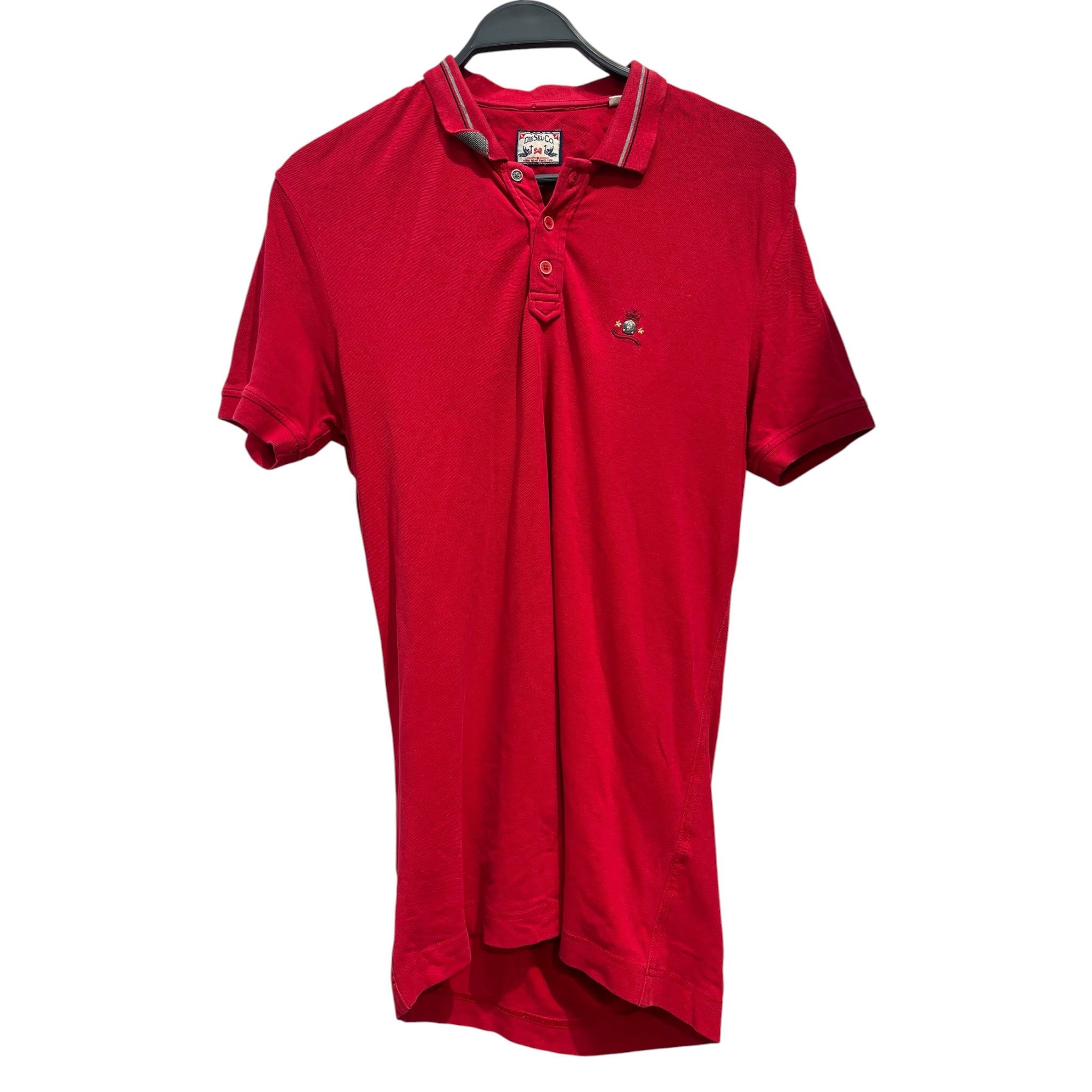 DIESEL/Polo Shirt/M/Cotton/RED/CREST CHEST LOGO view 1