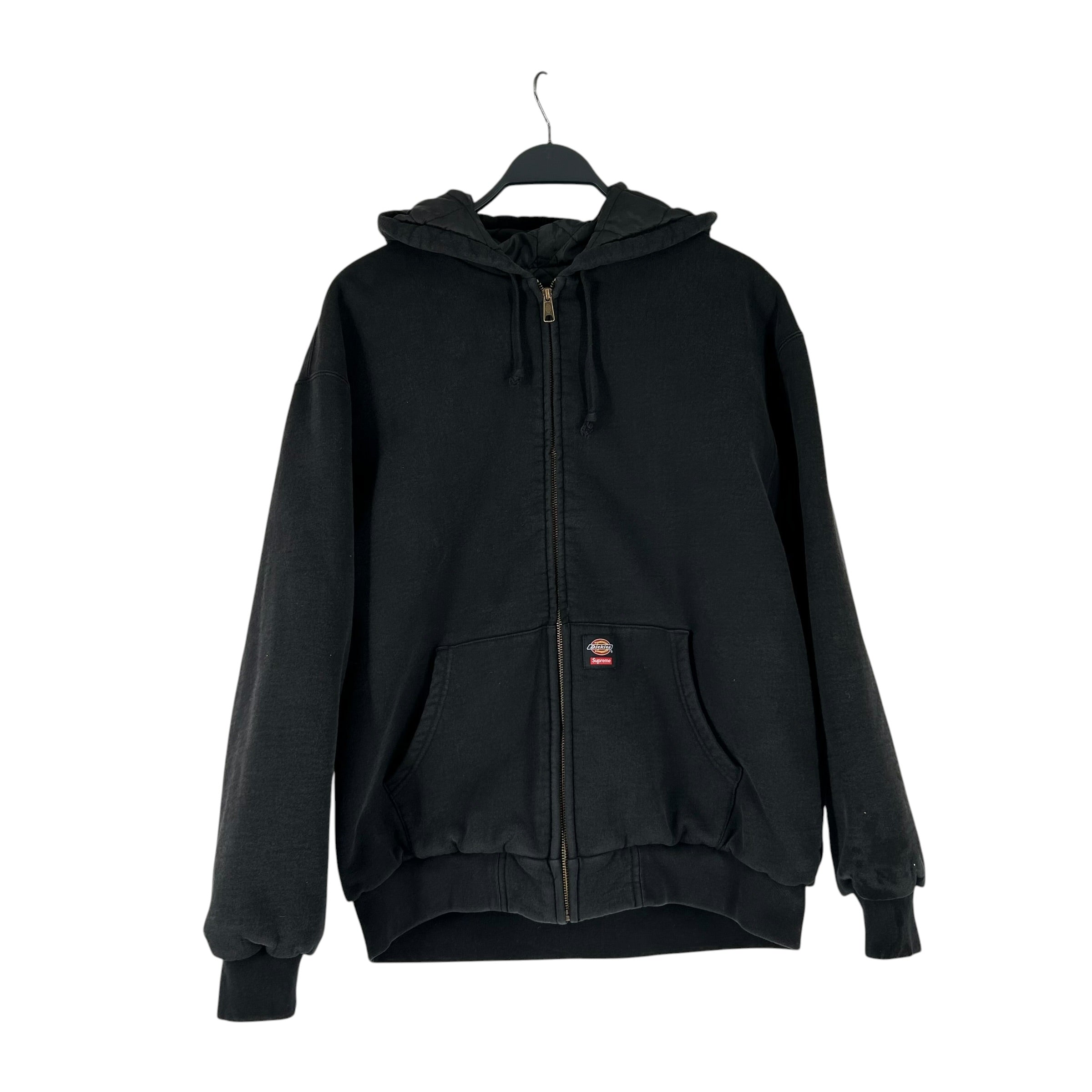 Supreme/DICKIES/Jacket/L/Cotton/BLK/box logo on pkt w/ collaB view 1