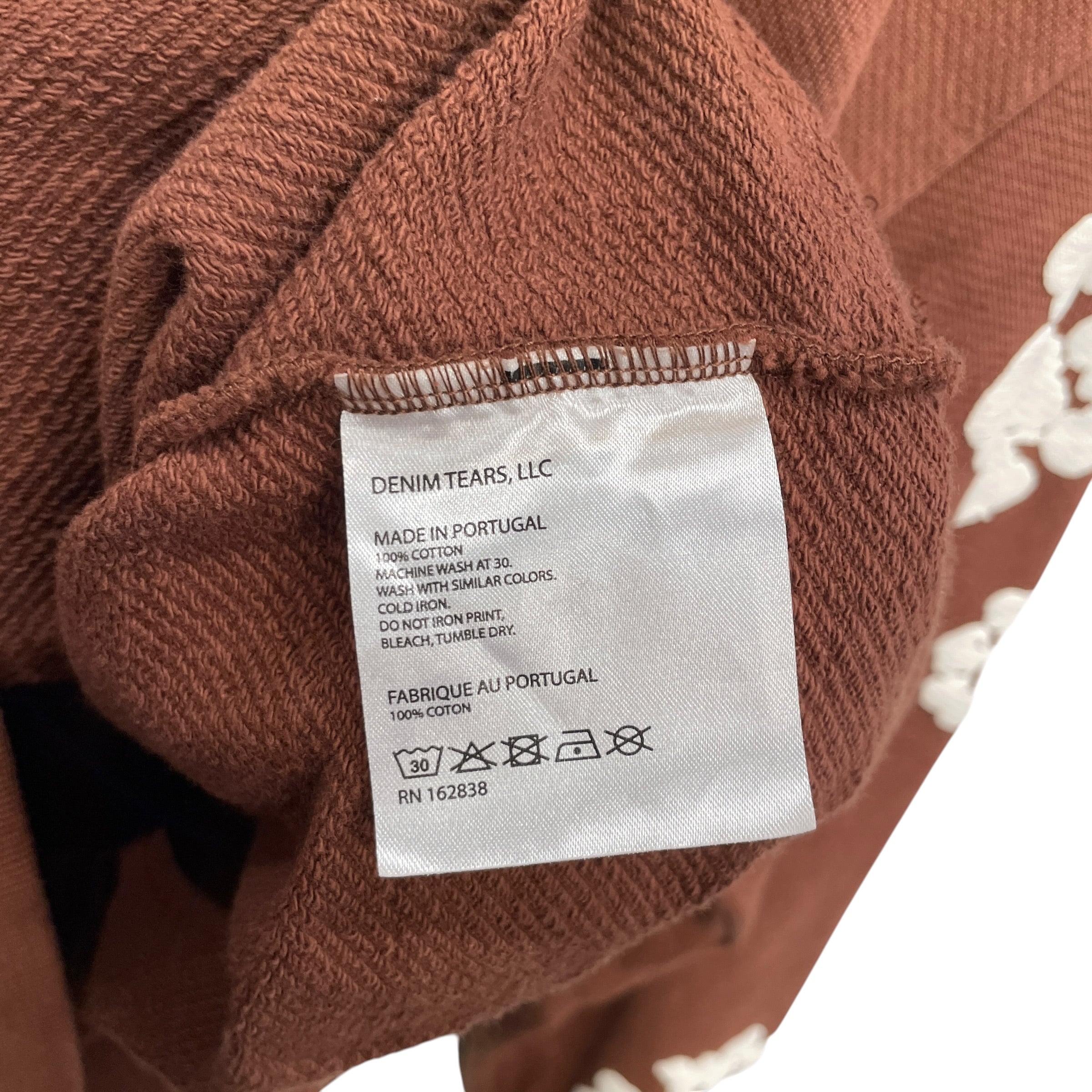 DENIM TEARS/Hoodie/XL/Graphic/Cotton/BRW/WREATH view 4
