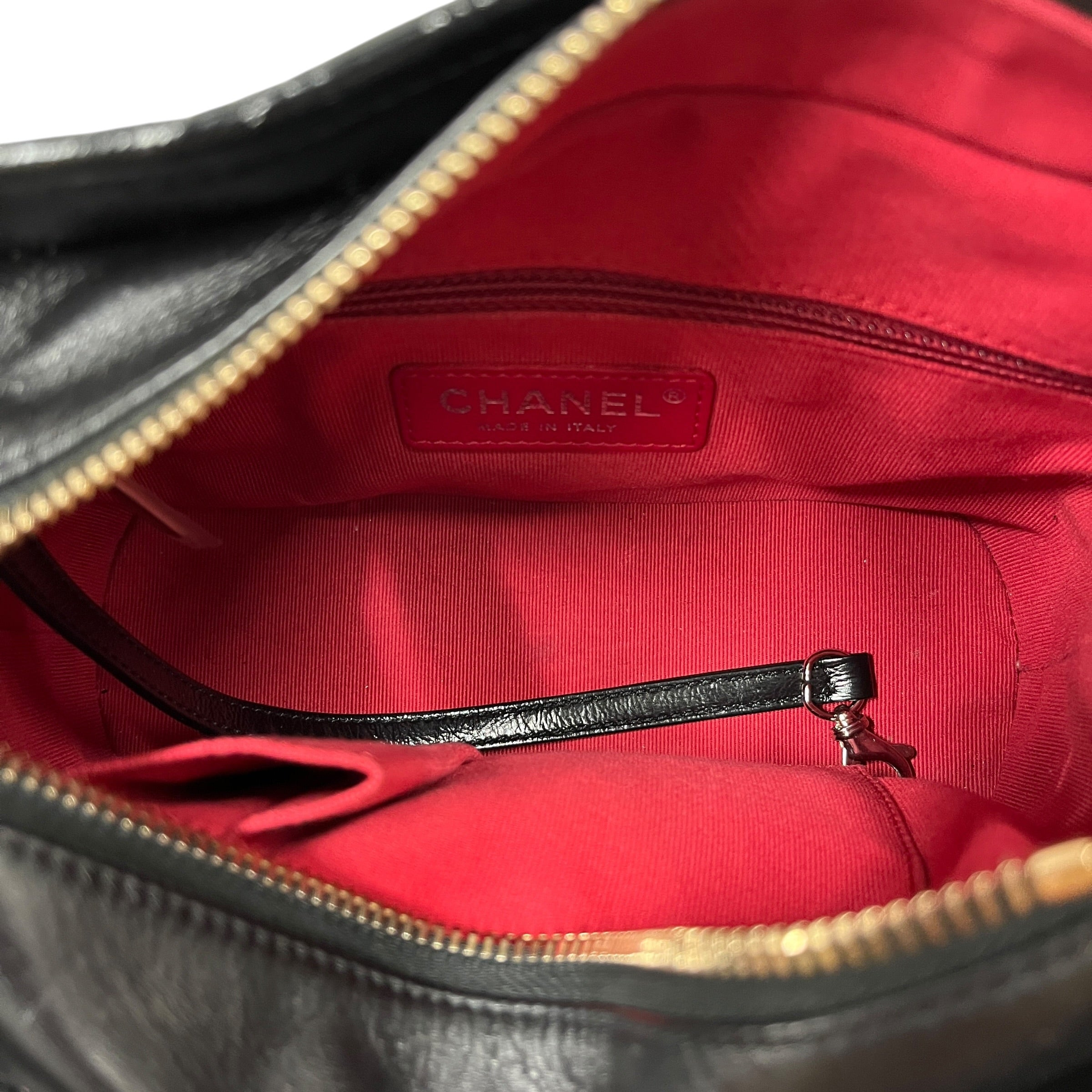 CHANEL/Cross Body Bag/Leather/BLK/ view 4