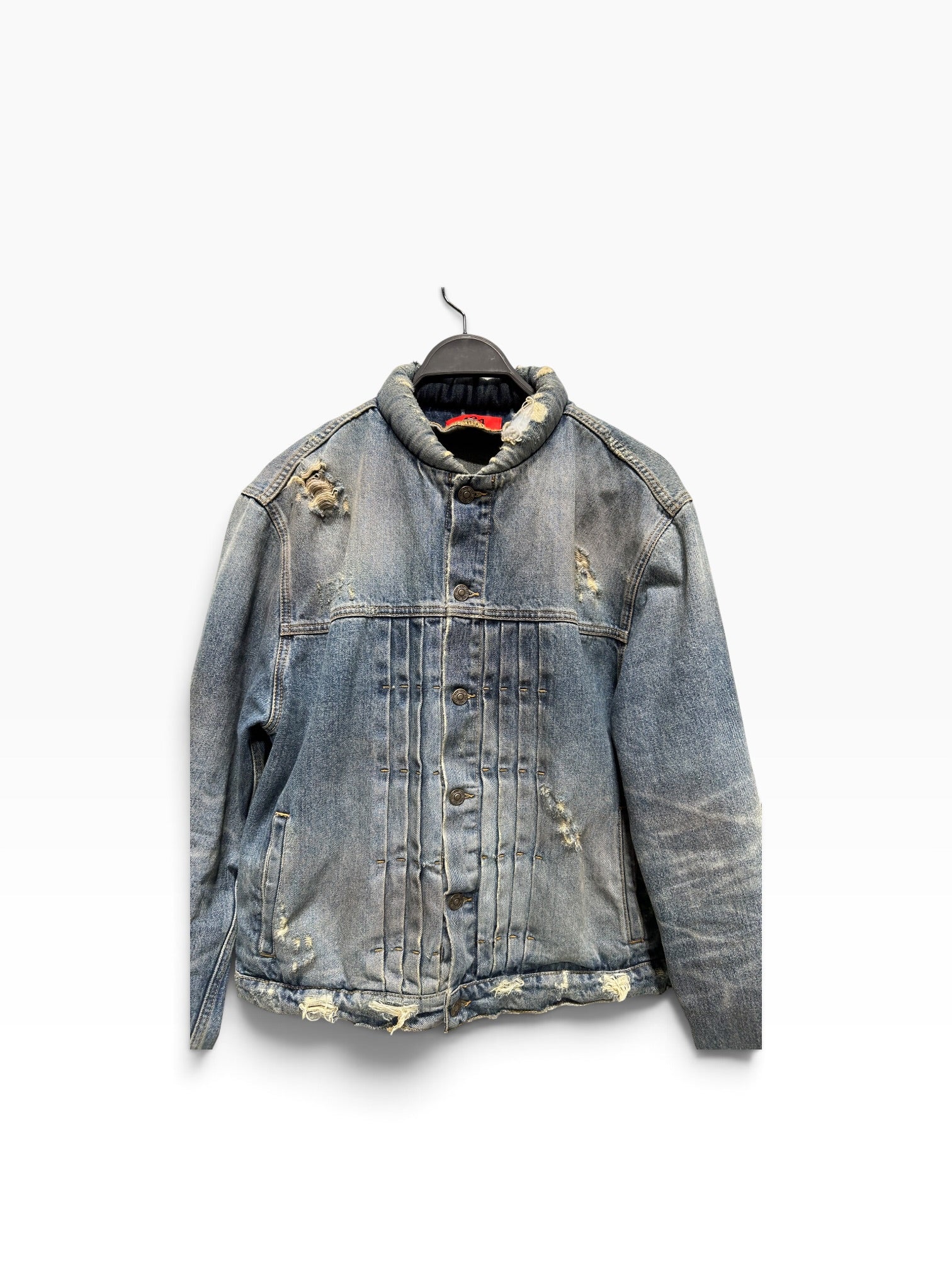 424(FourTwoFour)/Denim Jkt/50/Denim/NVY/TRUCKER PADDED COLLAR view 5