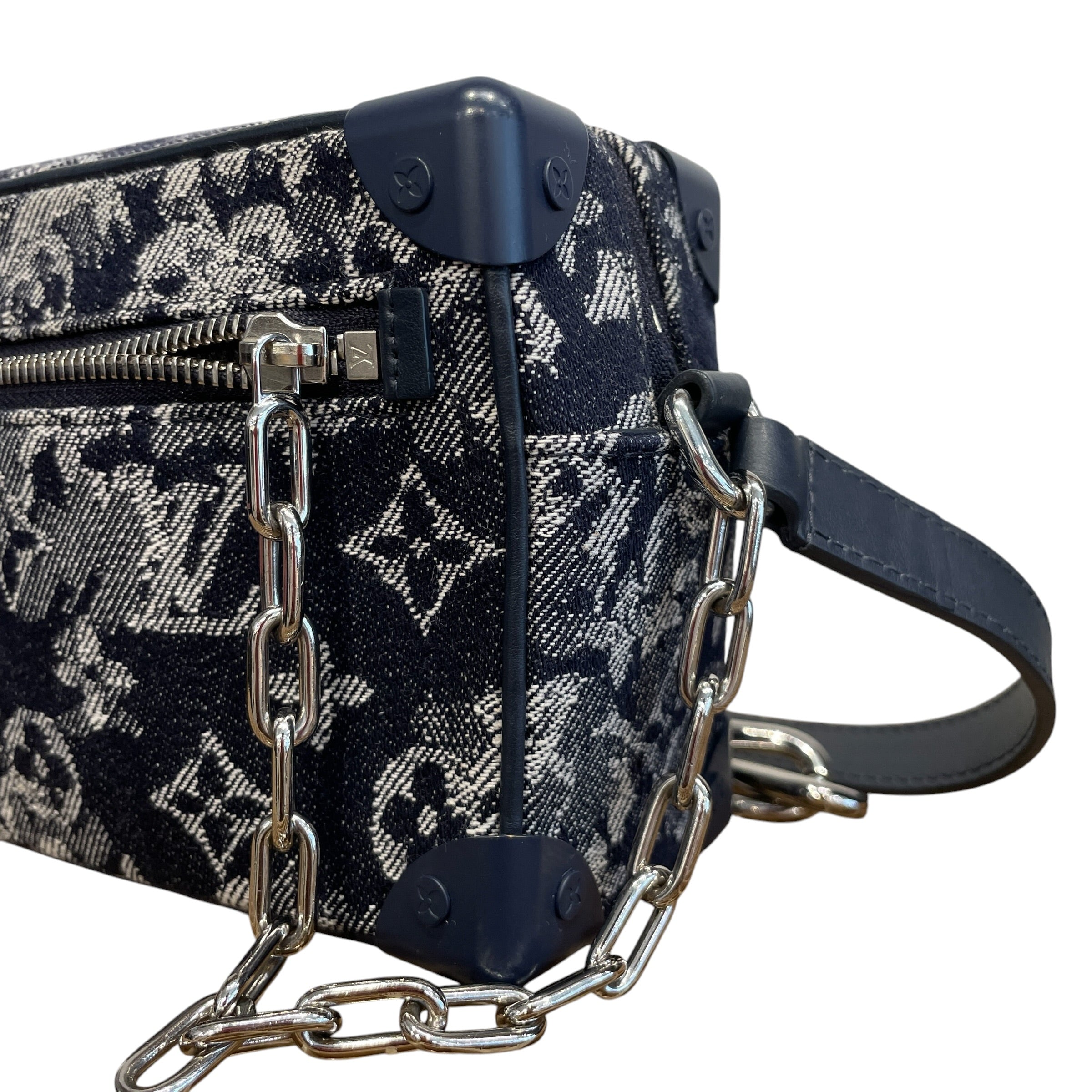 LOUIS VUITTON/Cross Body Bag/Monogram/Cotton/BLU/LOUIS VUITTON SOFT TRUNK MINI view 6