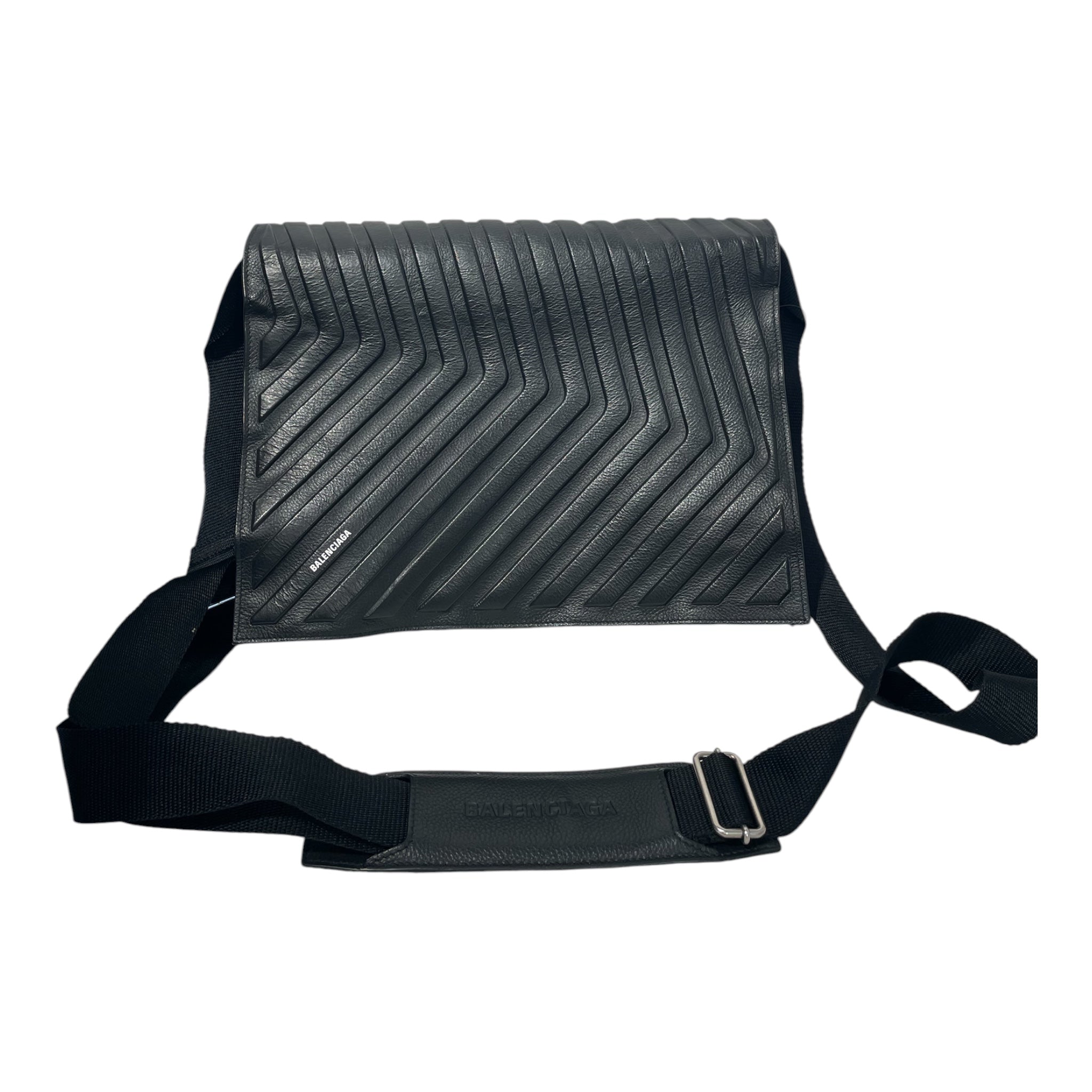 BALENCIAGA/Cross Body Bag/Leather/BLK/BALENCIAGA CAR FLAP view 2