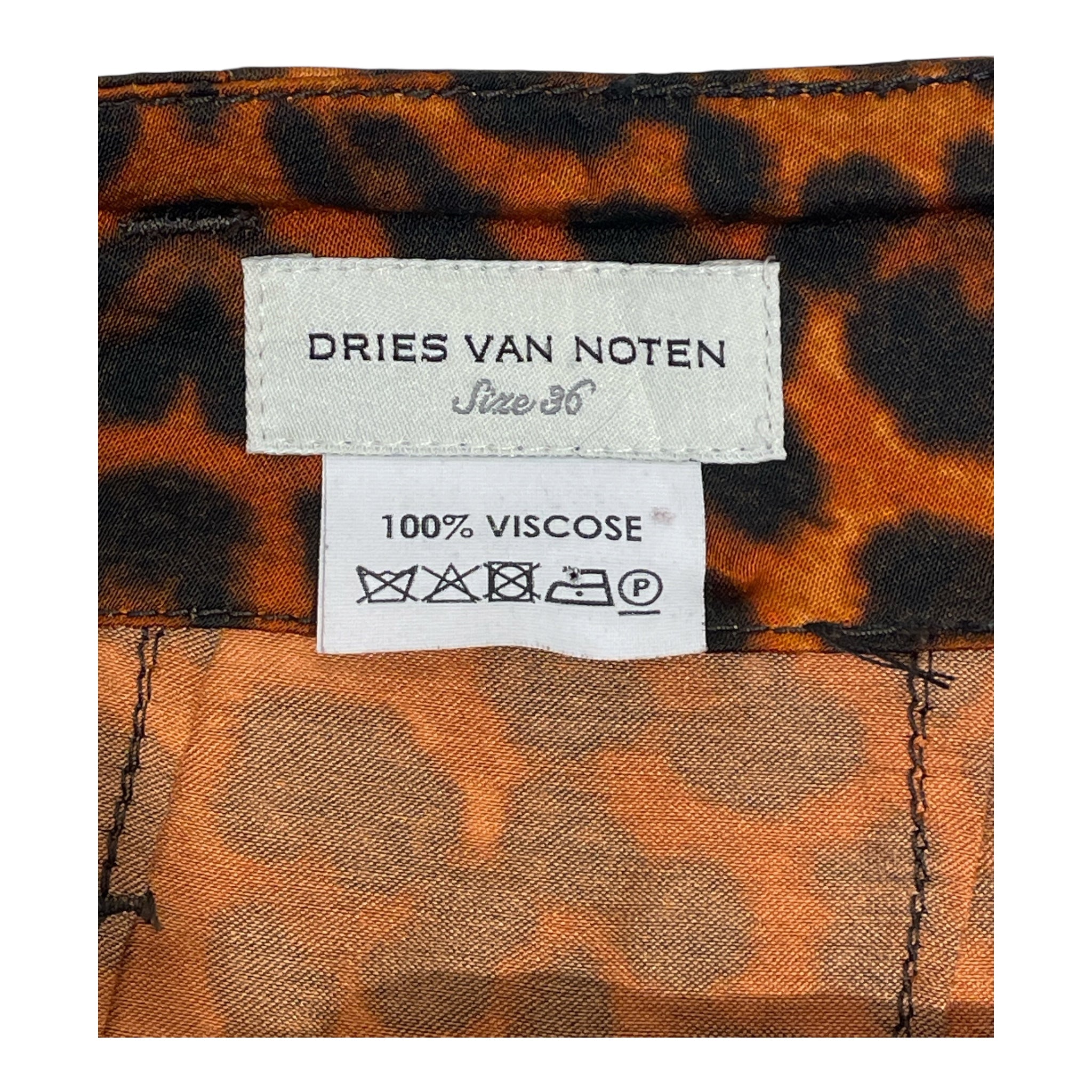 DRIES VAN NOTEN/Wide Leg Pants/36/Animal Pattern/ORN/ view 3