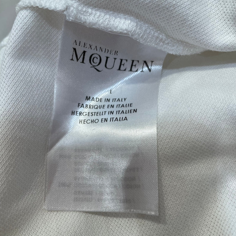 Alexander McQueen/Polo Shirt/L/Cotton/WHT/