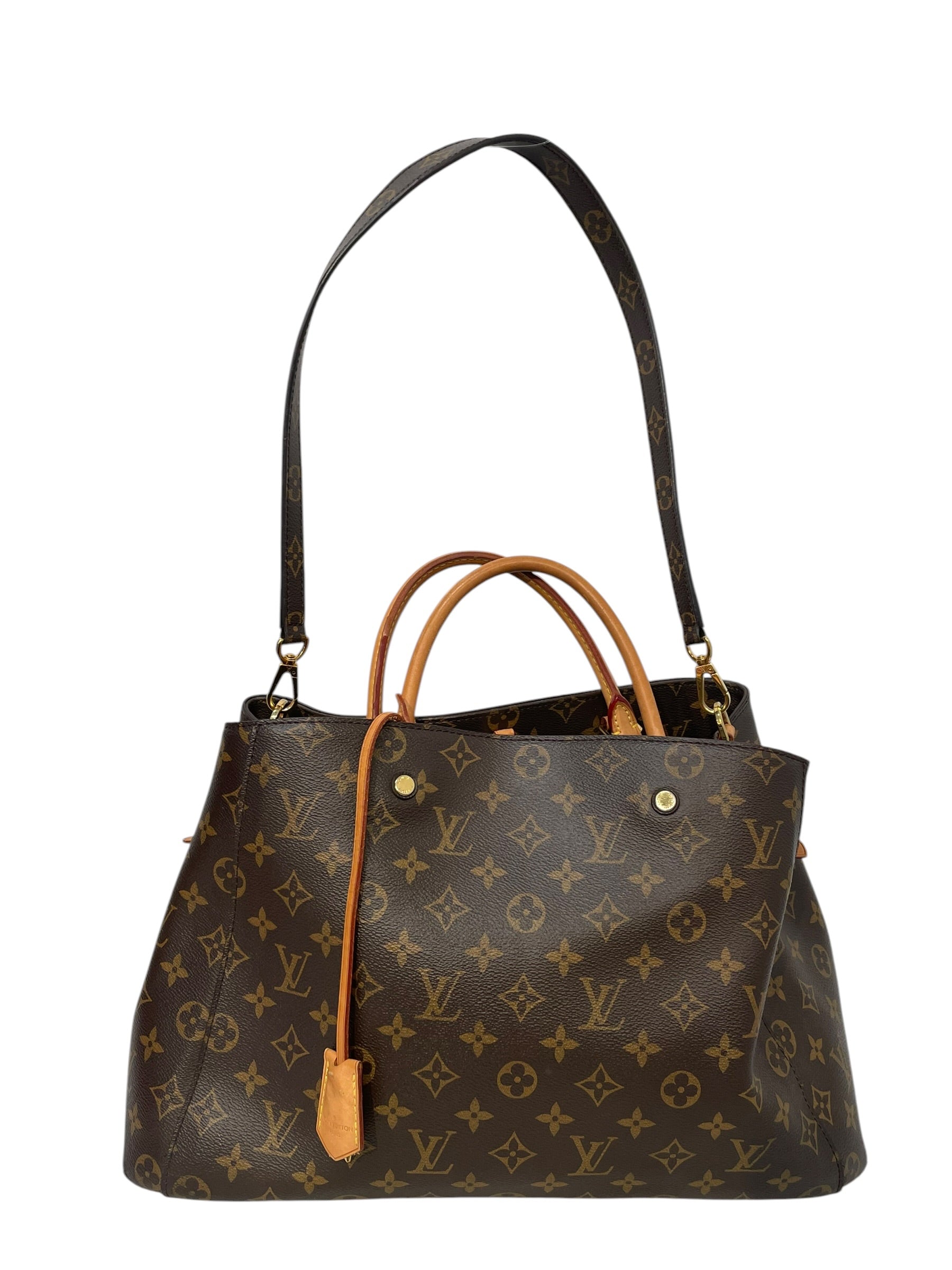 LOUIS VUITTON/Tote Bag/Monogram/Leather/BRW/montaigne mm view 1