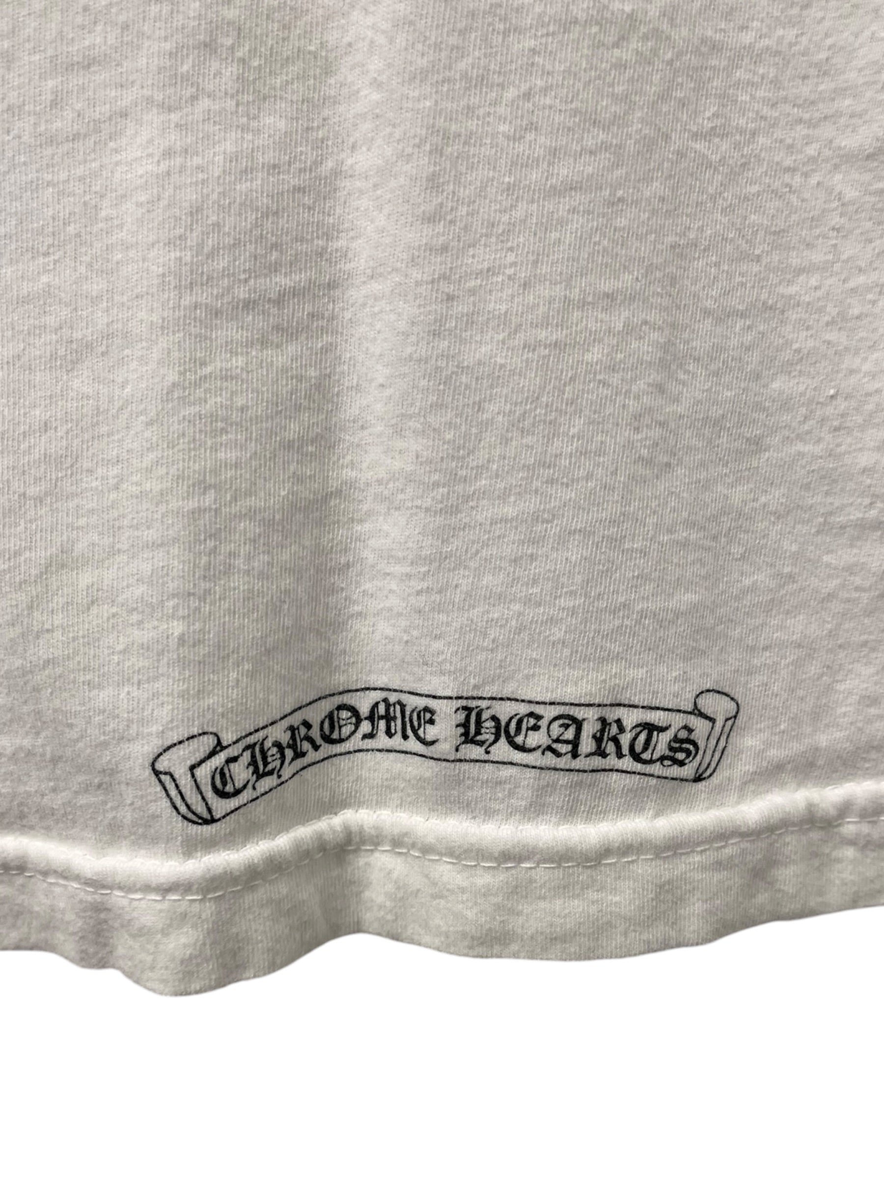 CHROME HEARTS/T-Shirt/M/Cotton/WHT/BACK LOGO TEE view 5