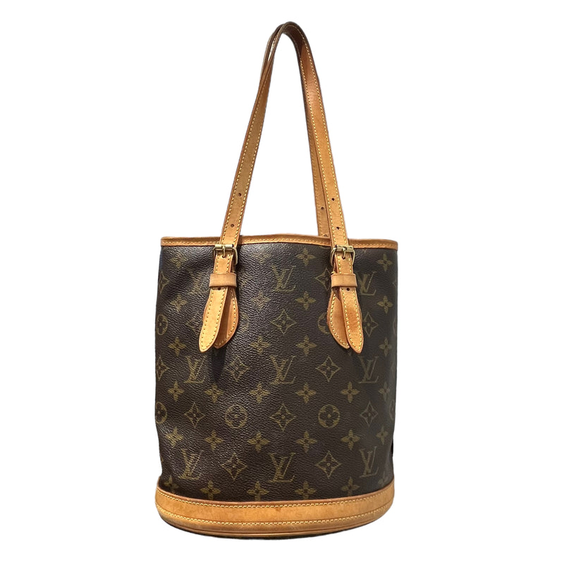 LOUIS VUITTON/Hand Bag/Monogram/Leather/BRW/Bucket bag