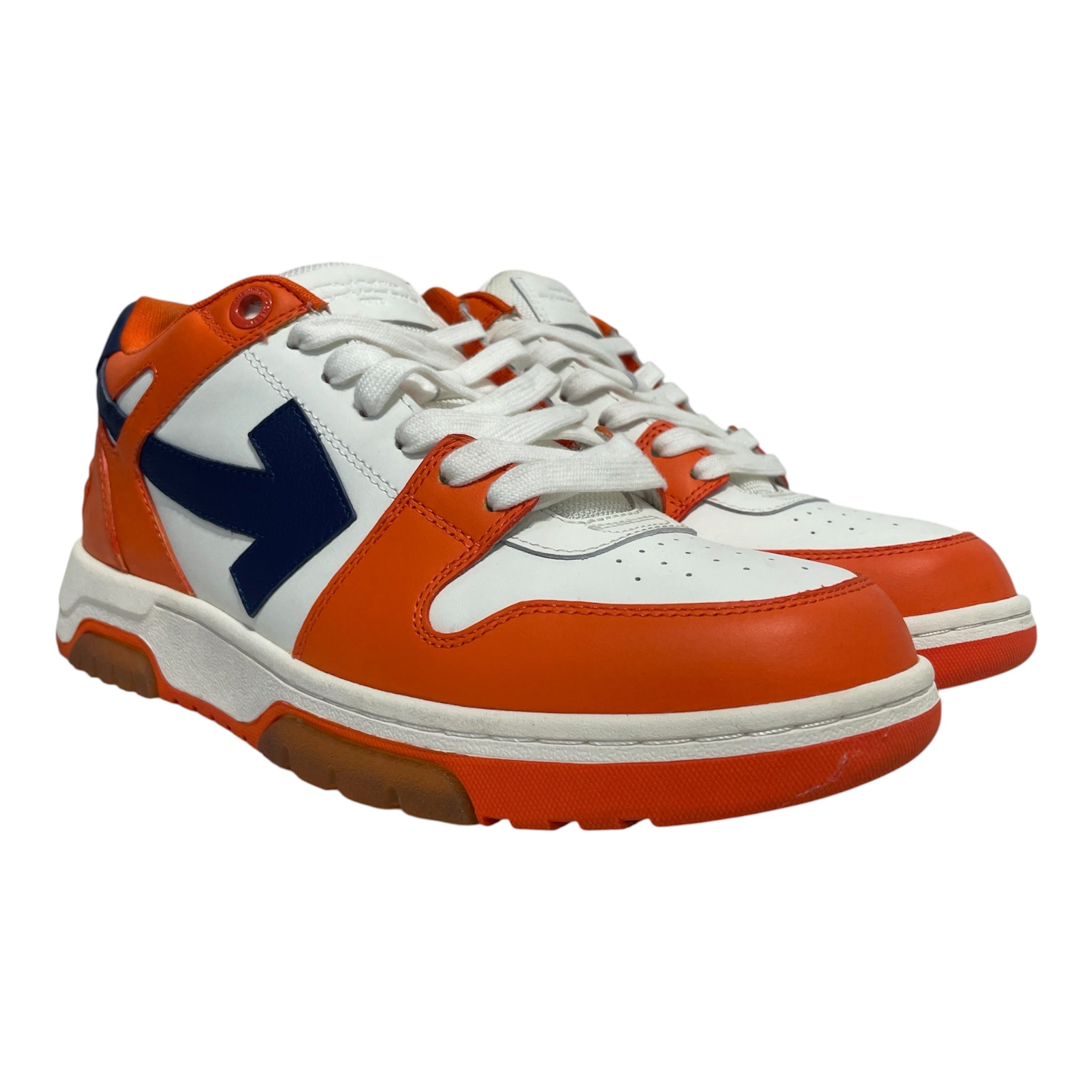OFF-WHITE/Low-Sneakers/EU 42/Leather/ORN/OUT OF OFFICE ORANGE & BLUE view 1