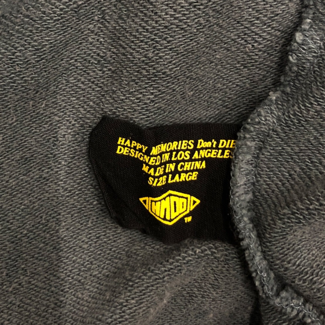 HMDD(Happy Memories Don't Die)/Hoodie/L/Cotton/GRY/BIG WHITE FRONT LOGO view 4