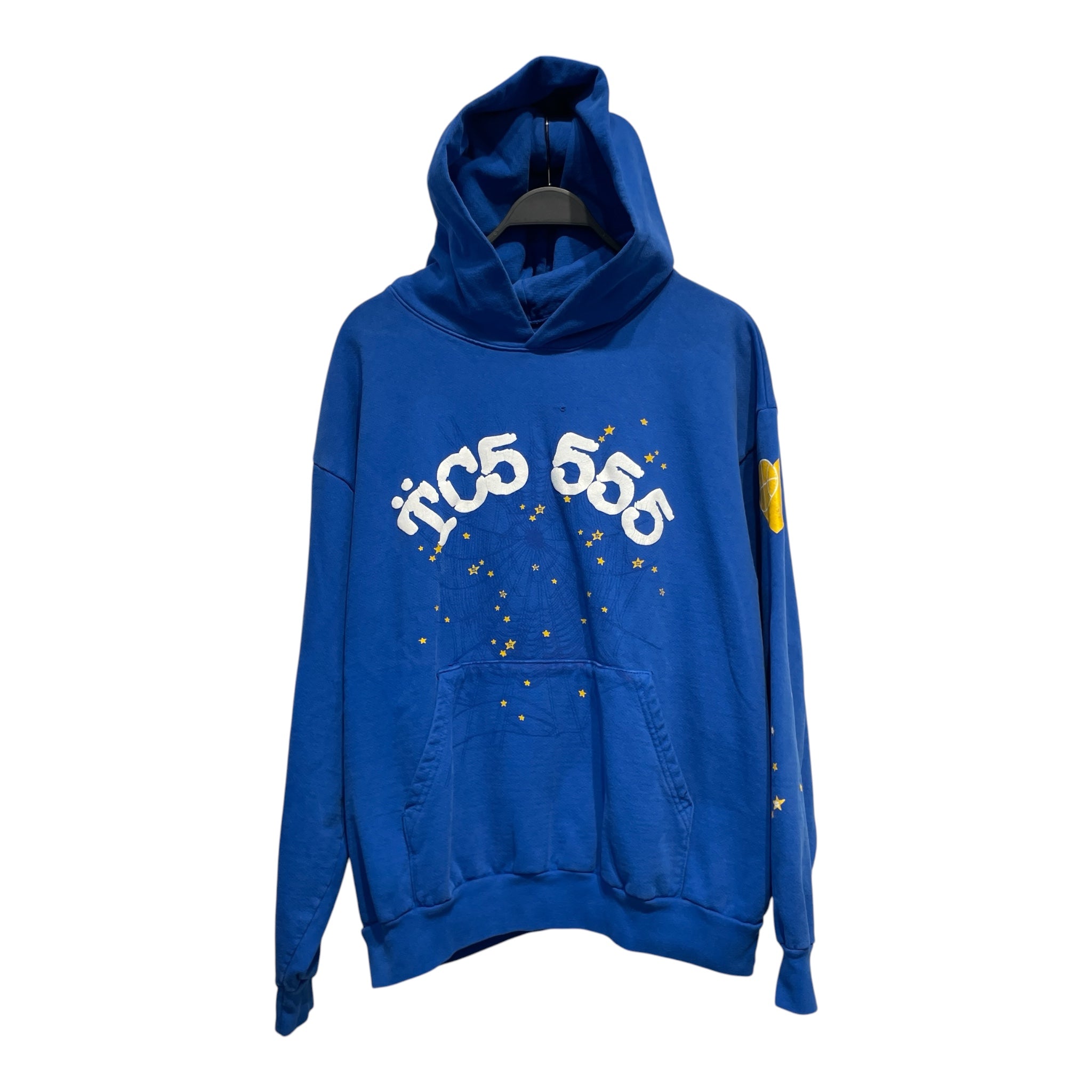 Sp5der/Hoodie/XL/Cotton/BLU/classic design view 1