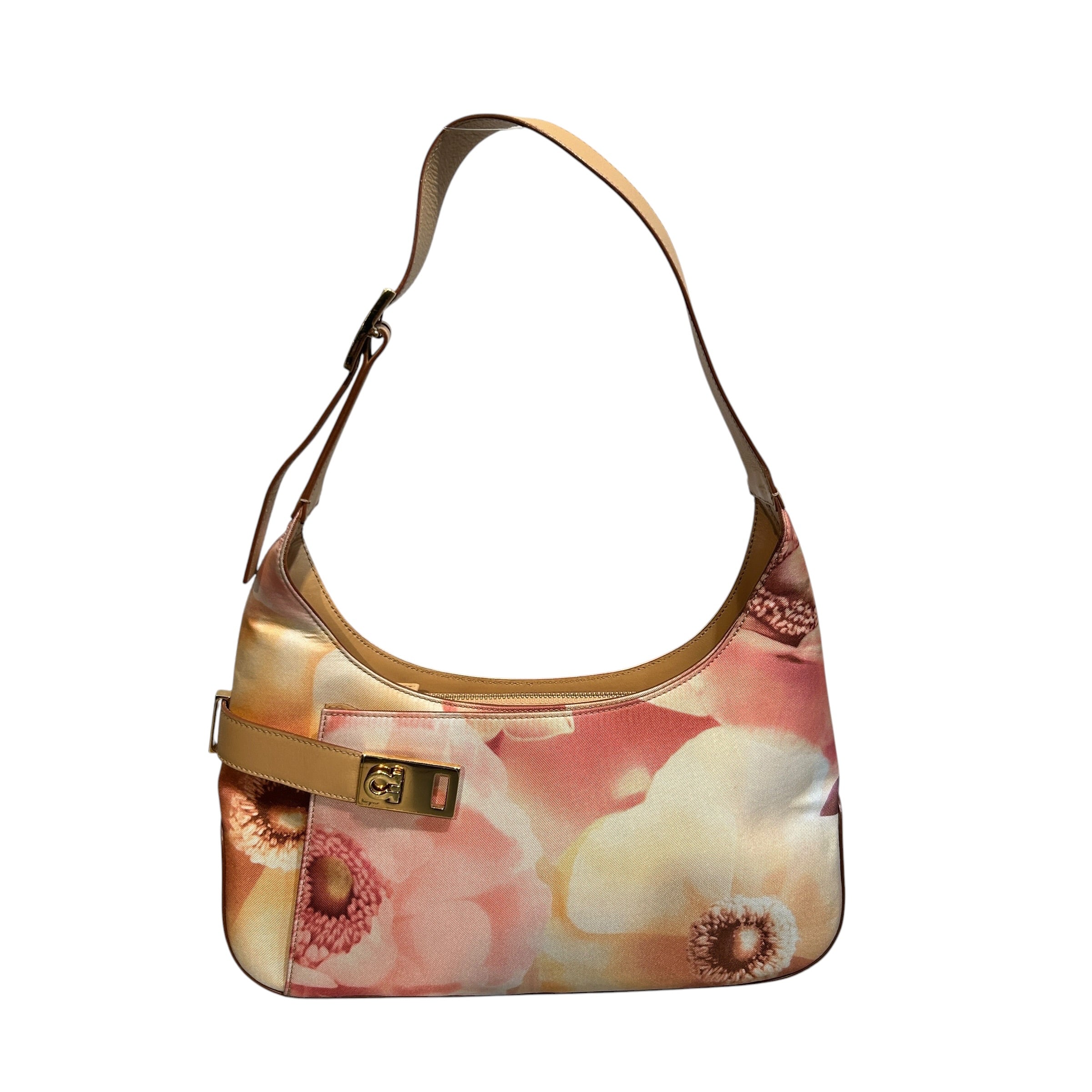 Salvatore Ferragamo/Hand Bag/Floral Pattern/Cotton/PNK/floral print shoulder bag view 1