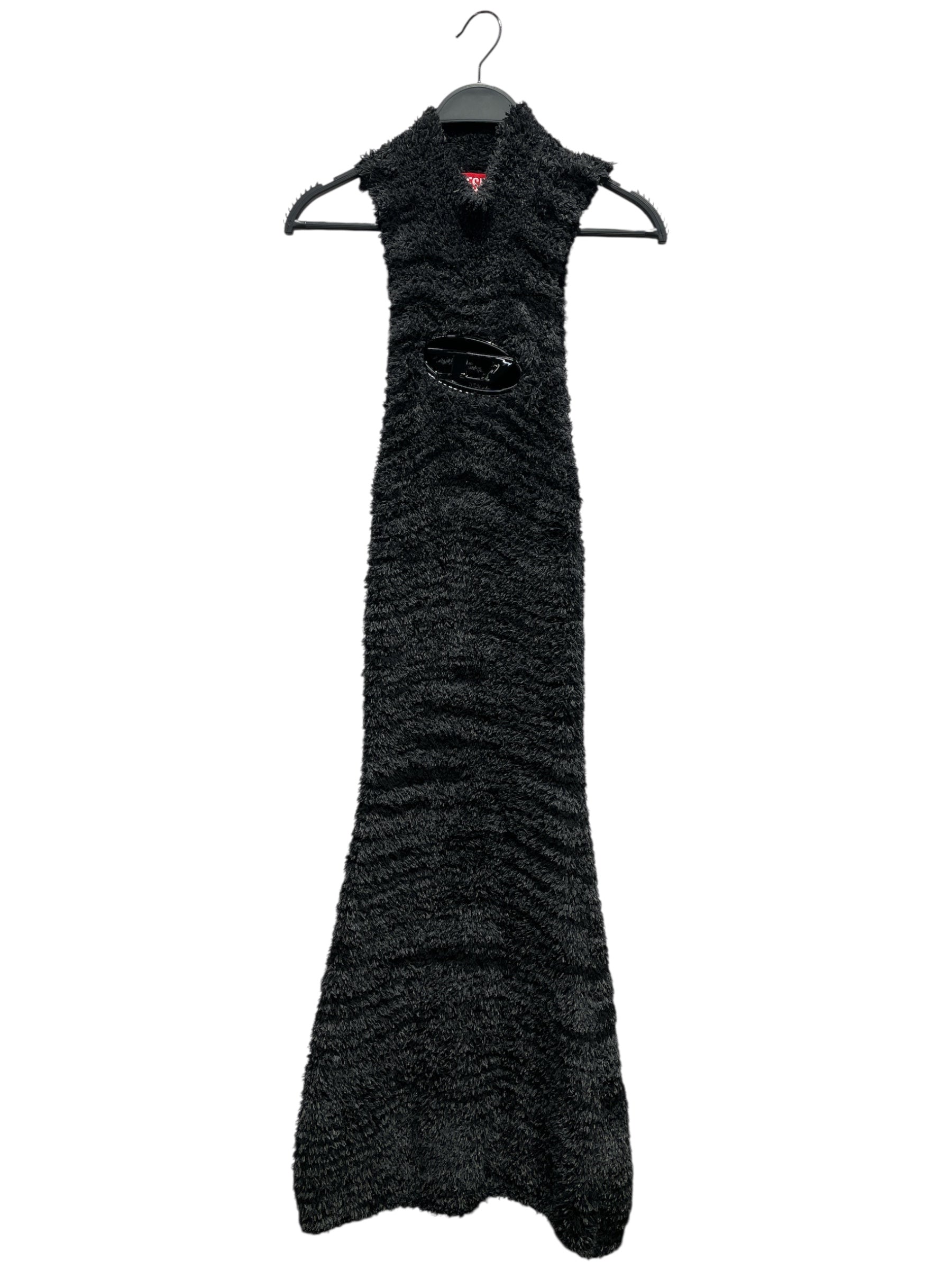 DIESEL/Dress/S/Polyester/GRY/Maxi Length/Chest plate view 1