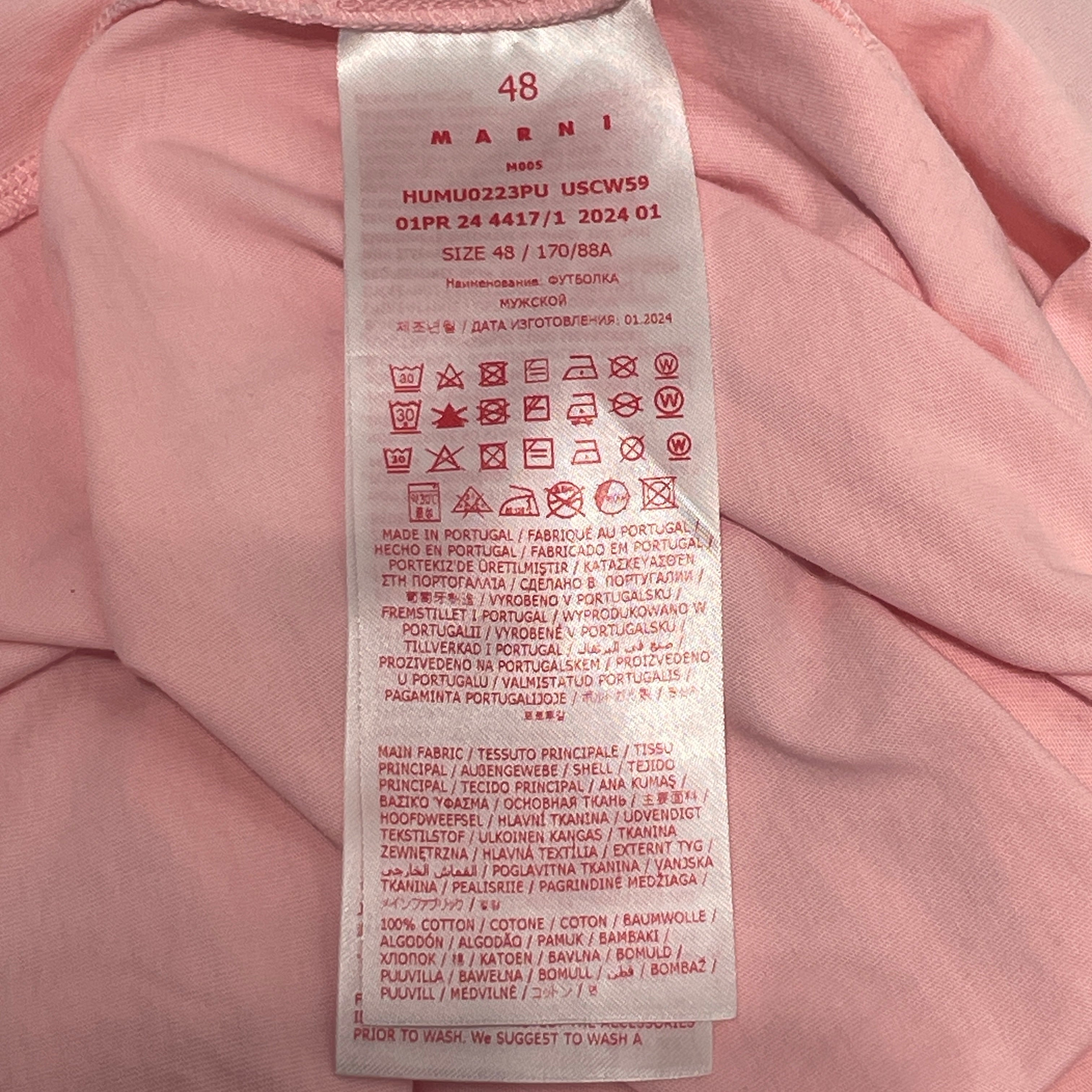 MARNI/T-Shirt/48/Cotton/PNK/BOQUET LOGO view 4