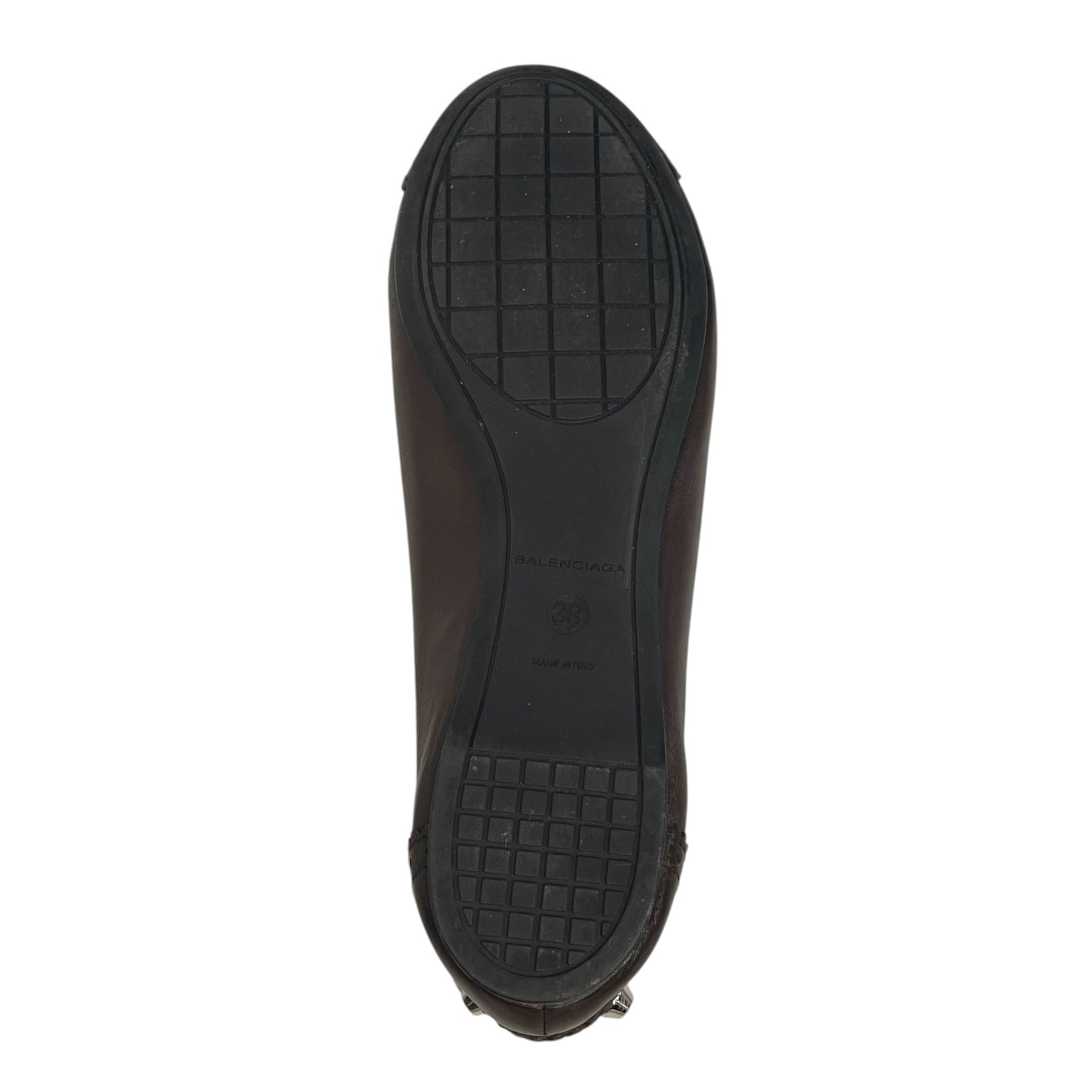 BALENCIAGA/Flat Shoes/EU 38/Leather/BRW/city ballet flat view 4