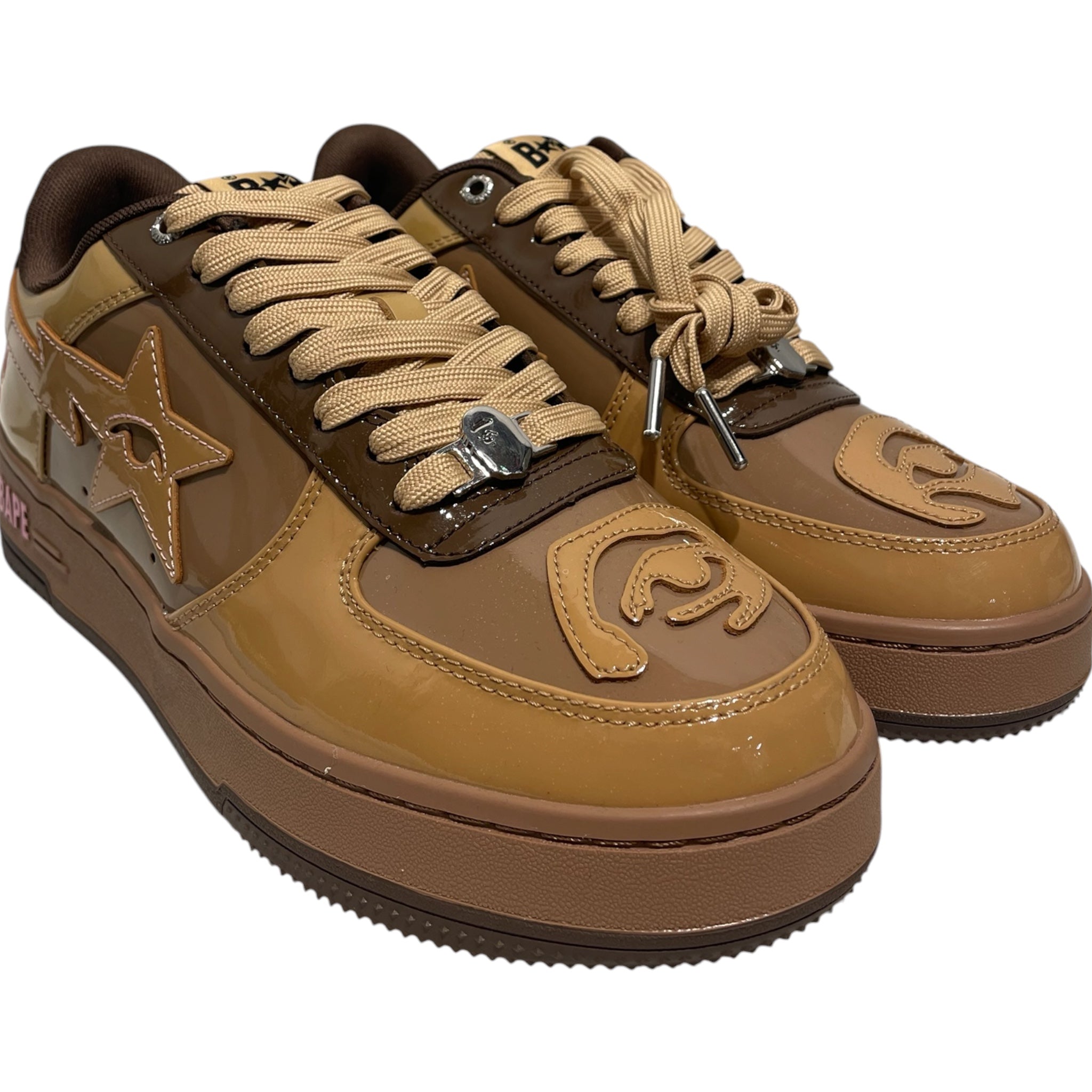 BAPE STA!/KIDSUPER STUDIOS/Low-Sneakers/US 9.5/Leather/BRW/Bapesta Low Kid Super view 1