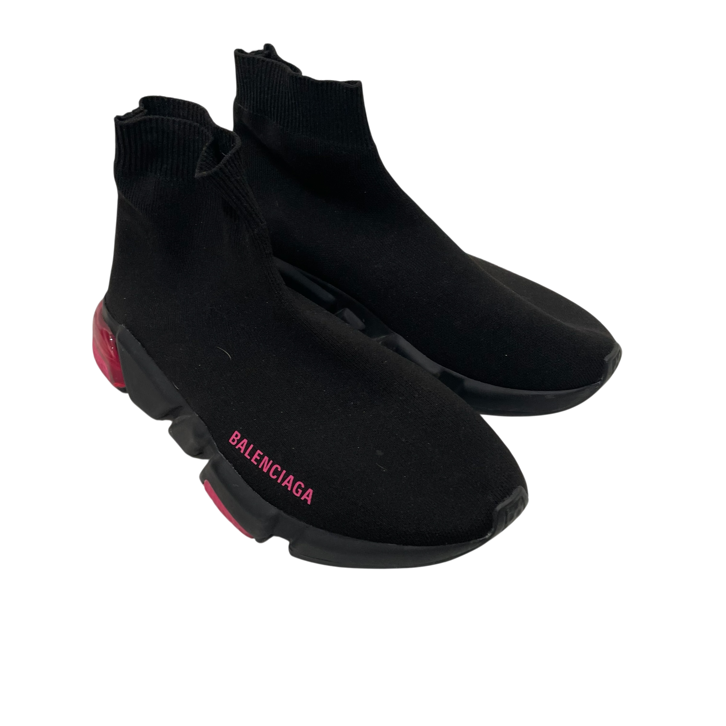 BALENCIAGA/Hi-Sneakers/US 8/BLK/PINK ACCENT view 1