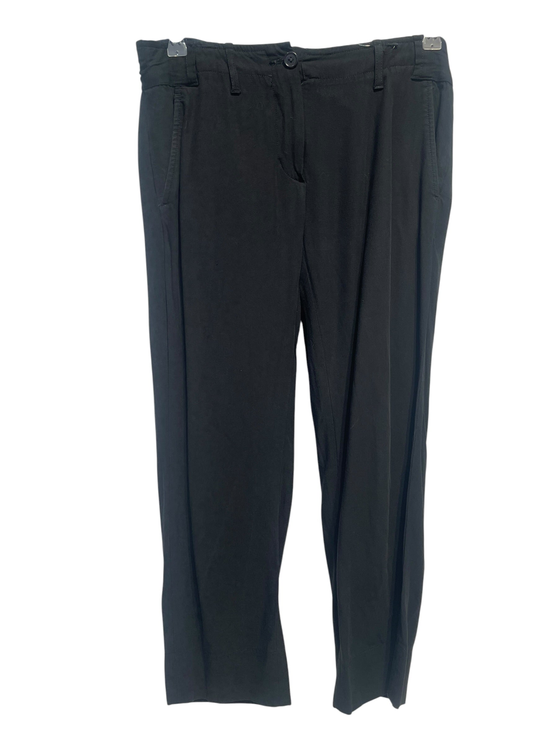 ANN DEMEULEMEESTER/Straight Pants/38/Cotton/BLK/ view 1
