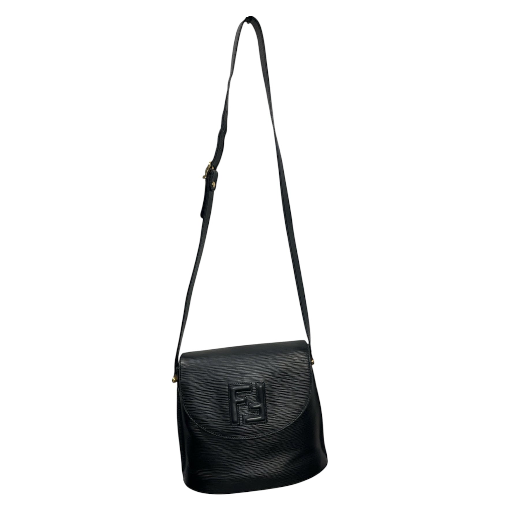 FENDI/Cross Body Bag/Leather/BLK/VINTAGE MINI BAG view 1