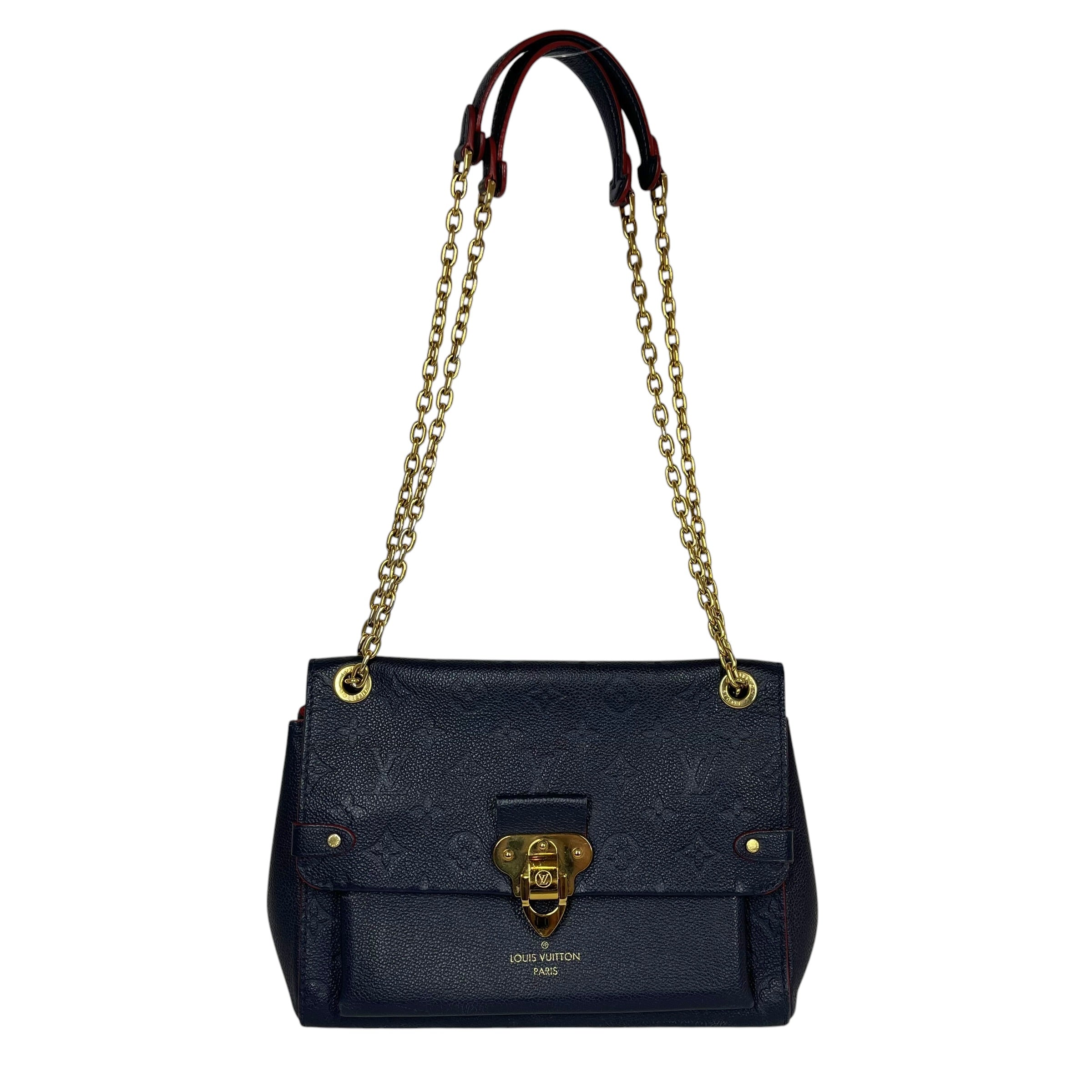 LOUIS VUITTON/Hand Bag/Leather/NVY/vavin view 1