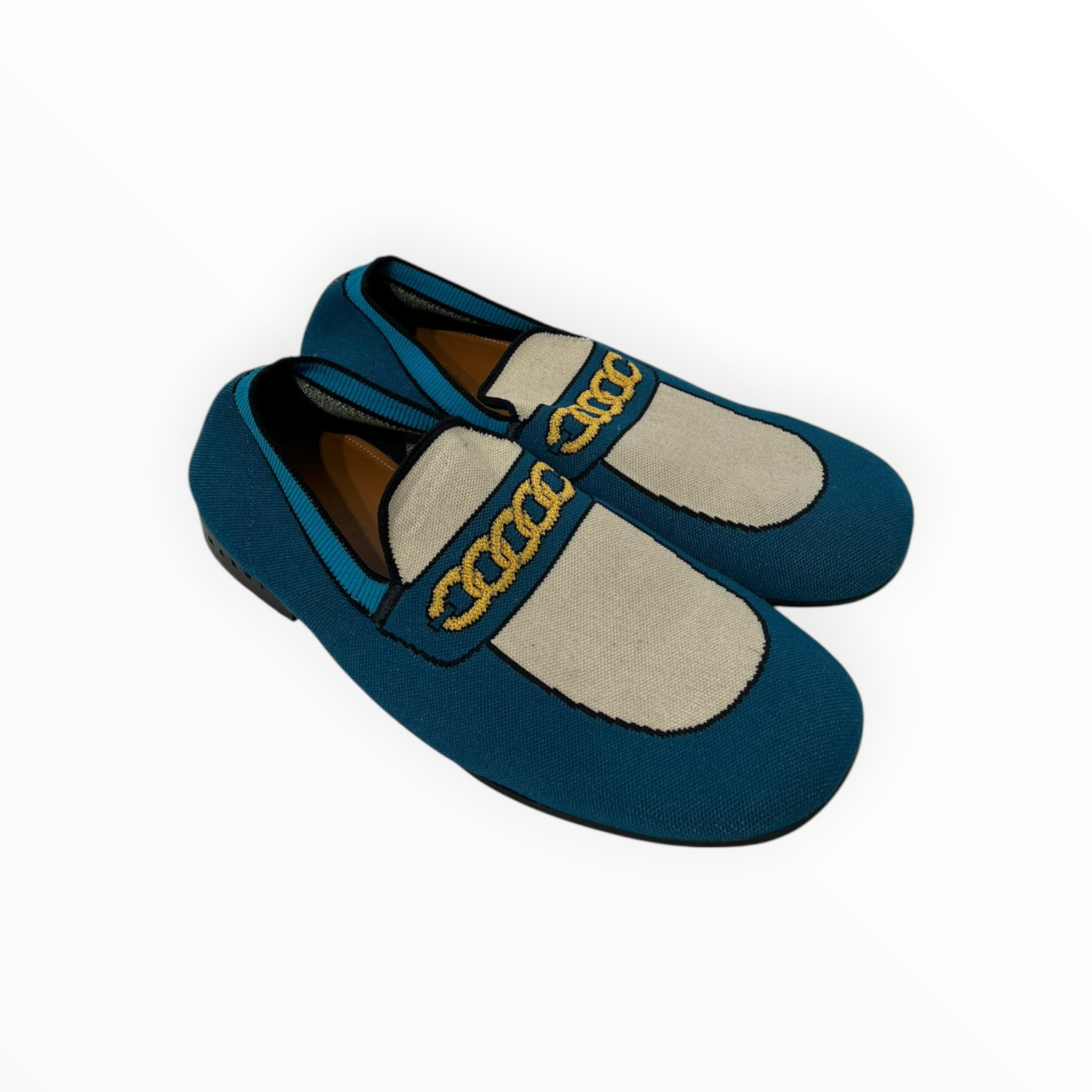 MARNI/Loafers/EU 43/Cotton/BLU/KNIT TROMPE LOAFERS view 2