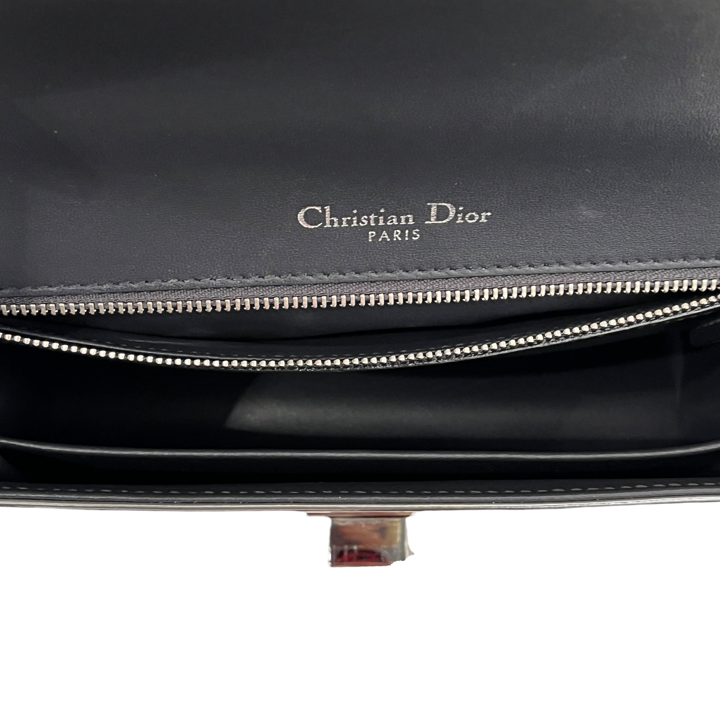 Christian Dior/Cross Body Bag/Leather/SLV/DIORAMA FLAP BAG view 4