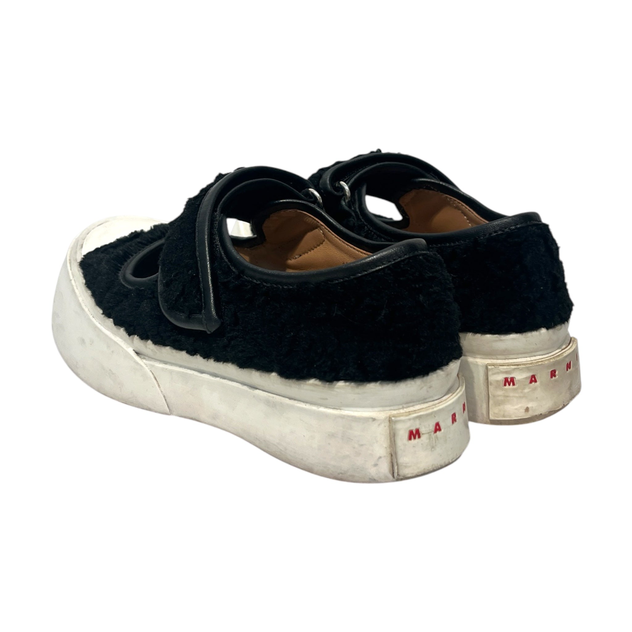MARNI/Loafers/EU 36/Fake Fur/BLK/Chunky Heel/Mary Jane Pablo view 2