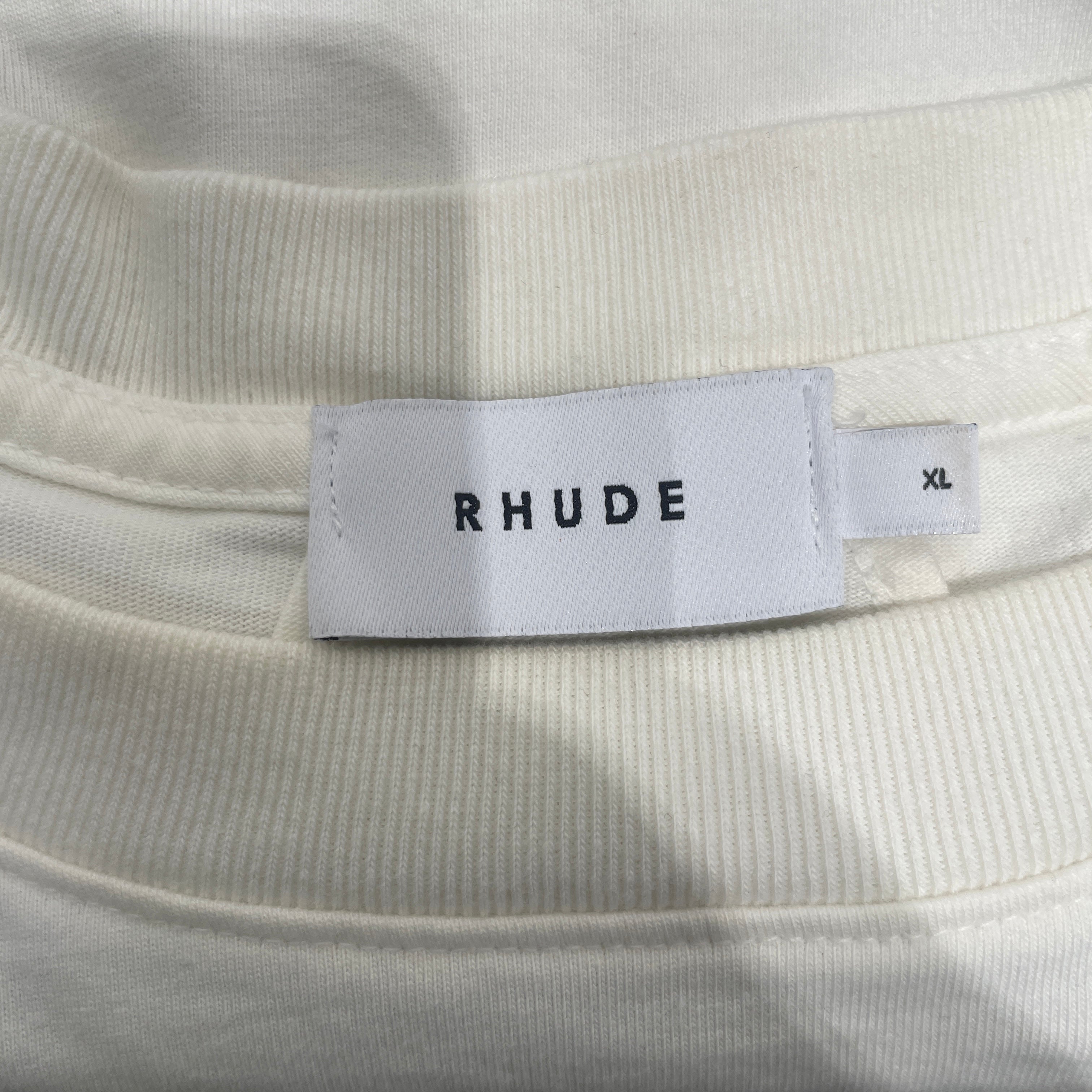 RHUDE/T-Shirt/XL/Cotton/WHT/ST.BARTHS view 3