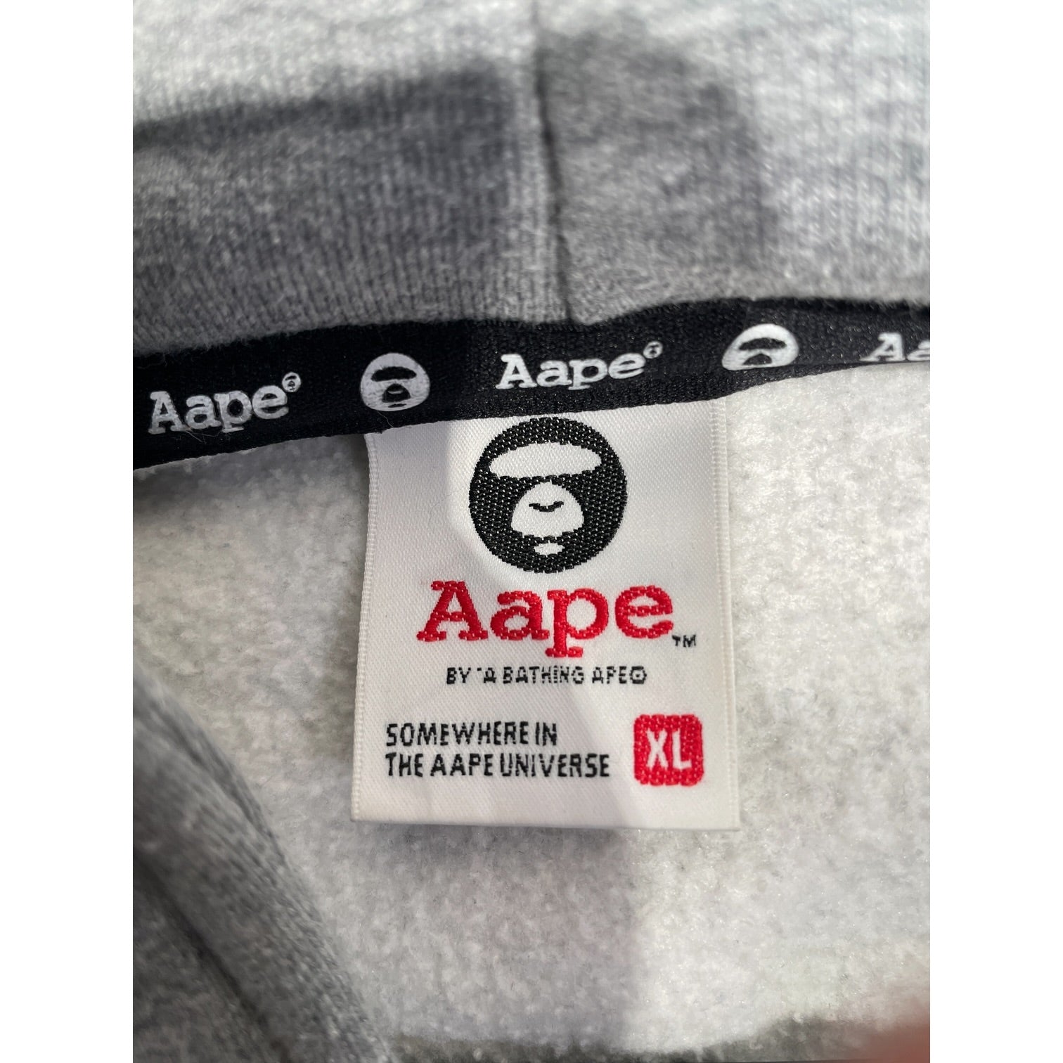 AAPE BY A BATHING APE/Hoodie/XL/Cotton/GRY/Stars & Stripe Hooded Jacket view 3