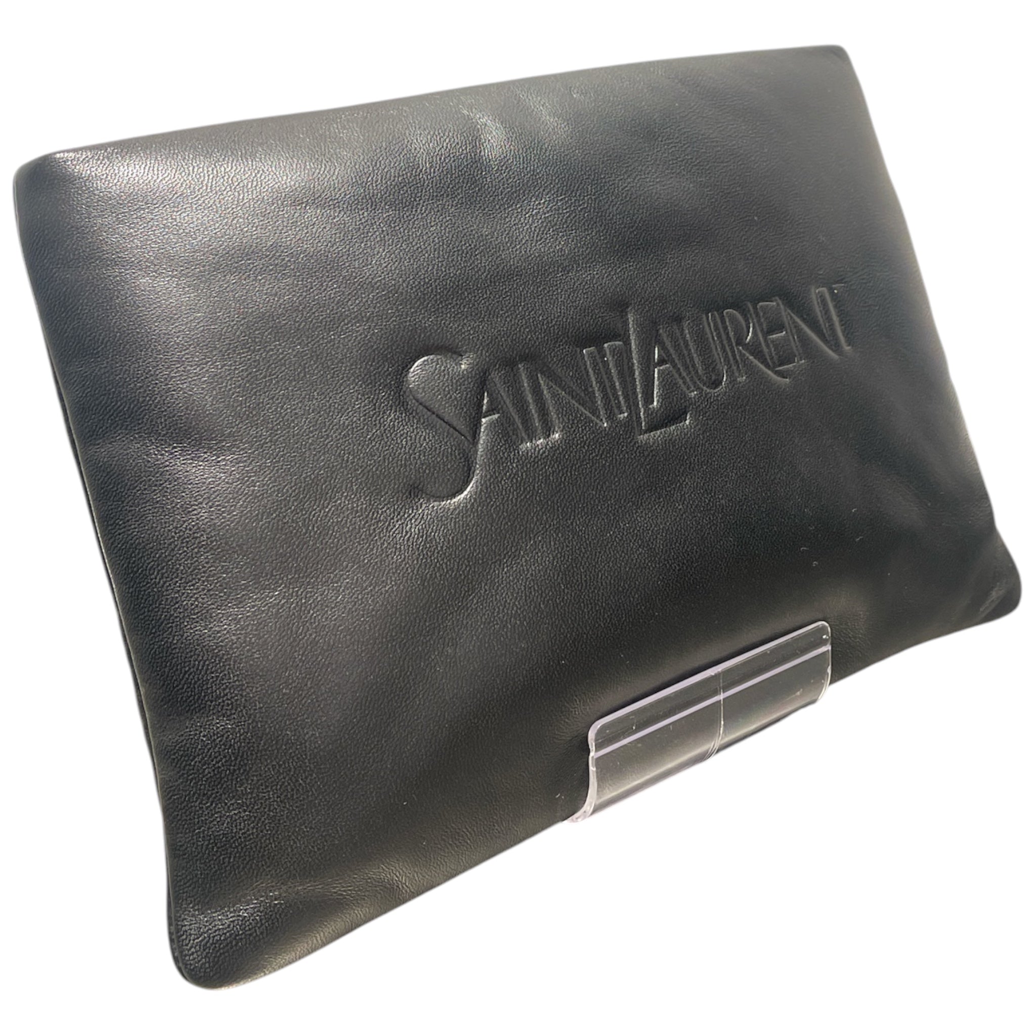 SAINT LAURENT/Pouch/Leather/BLK/Padded Leather Clutch view 1