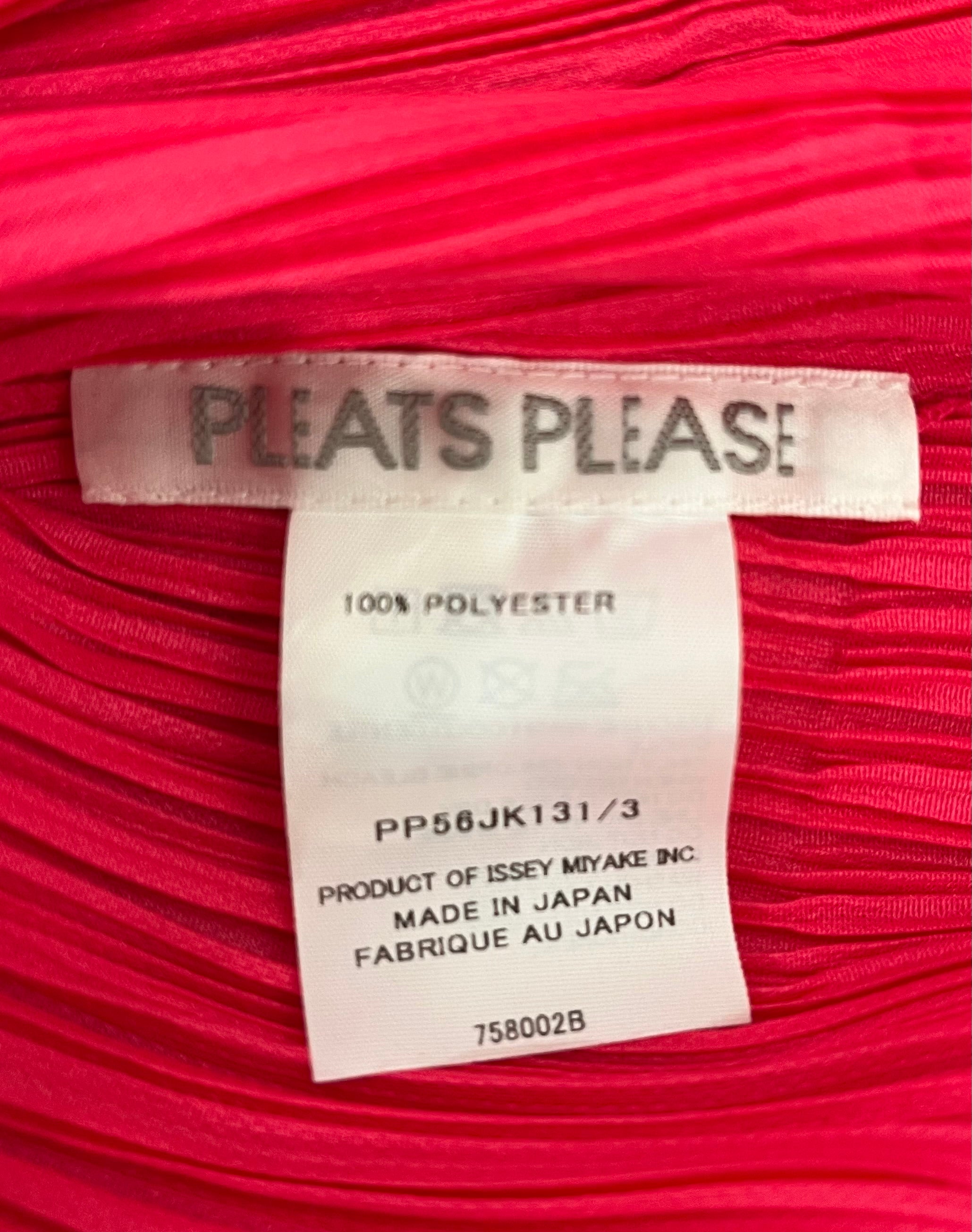 PLEATS PLEASE ISSEY MIYAKE/T-Shirt/3/Polyester/PNK/3 QUARTER SLEEVE PLEATED view 3