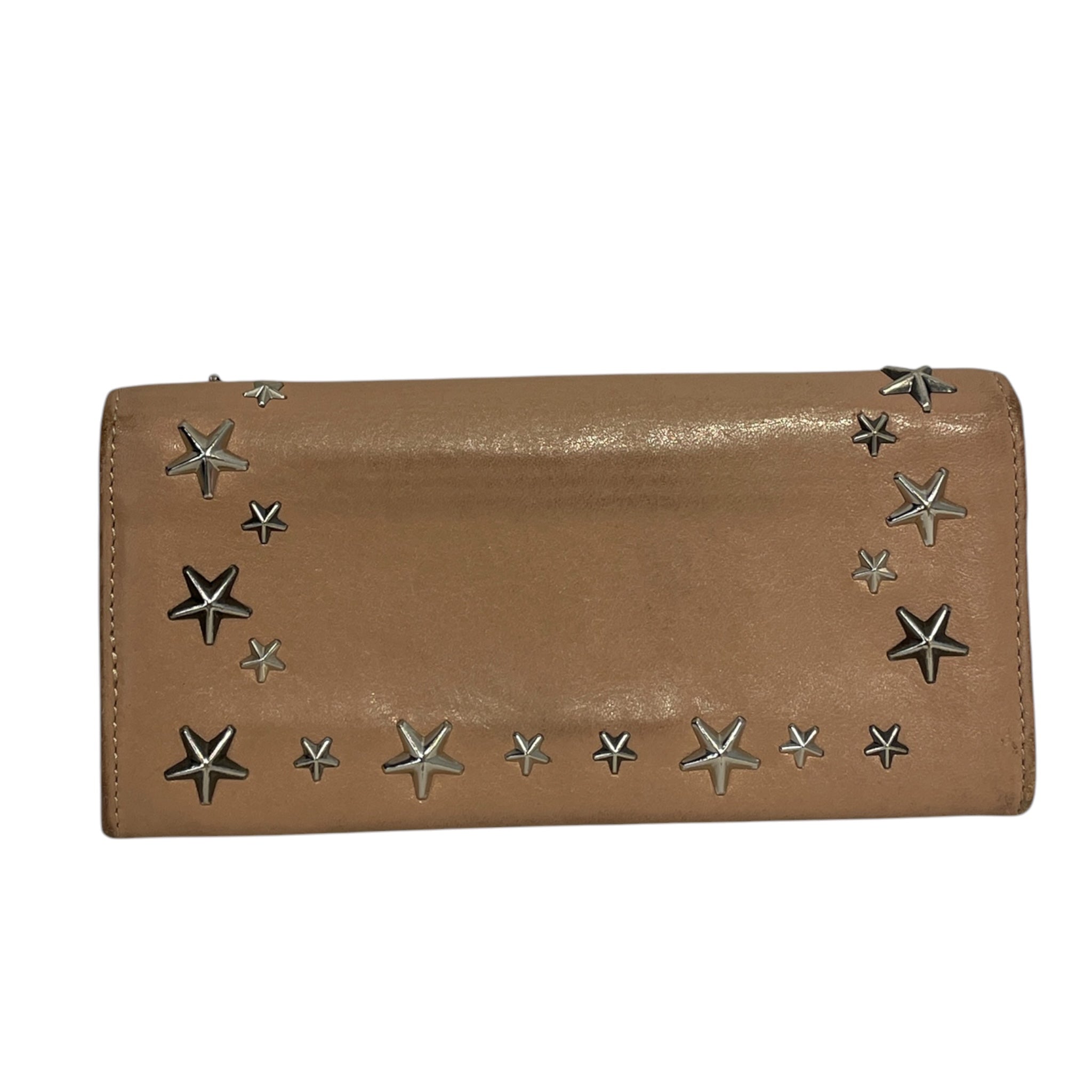 JIMMY CHOO/Long Wallet/BEG/L's/BIFOLD STAR STUDDED WALLET view 2