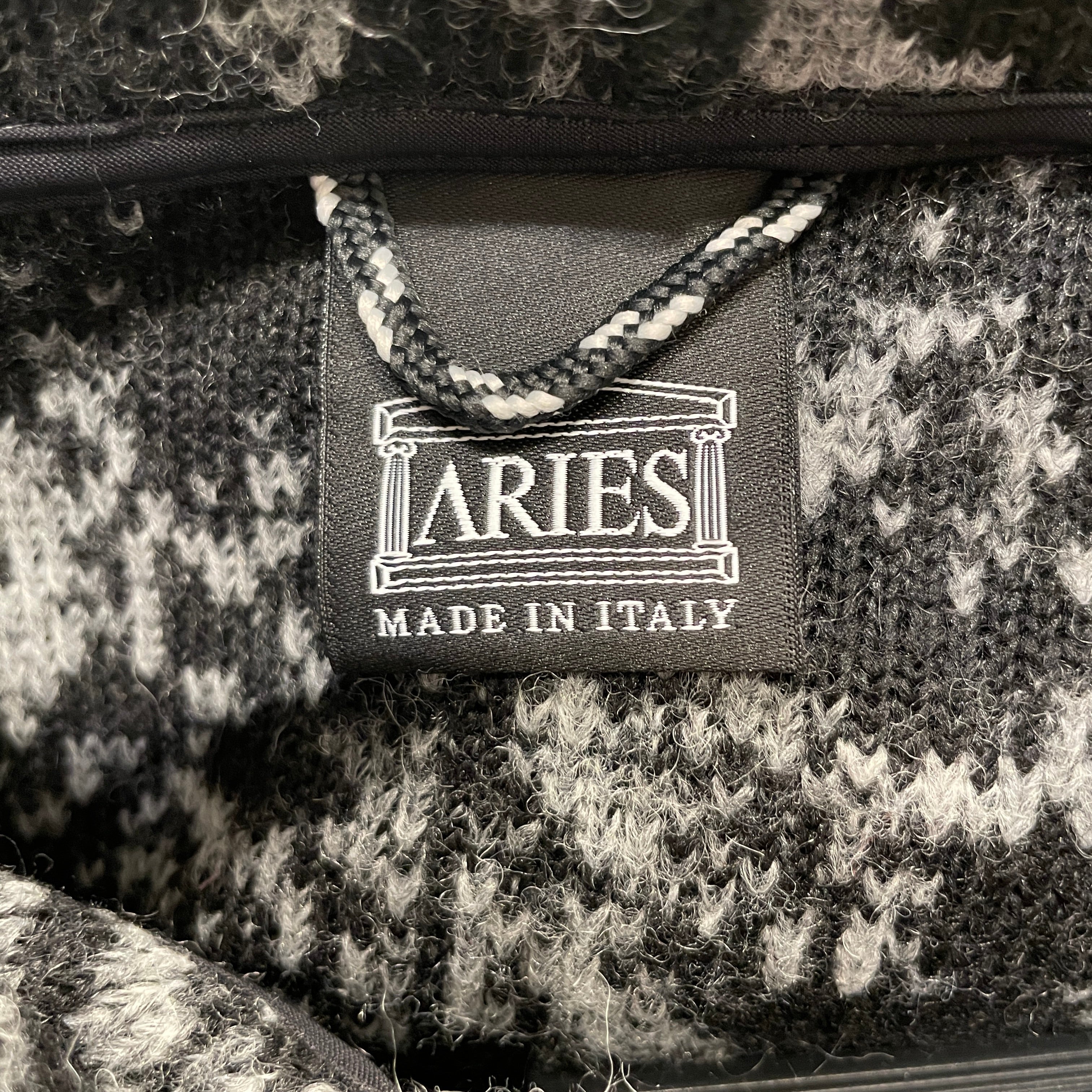 ARIES/Hoodie/S/All Over Print/Wool/BLK/MOHAIR BLK/WHT HOODIE view 3