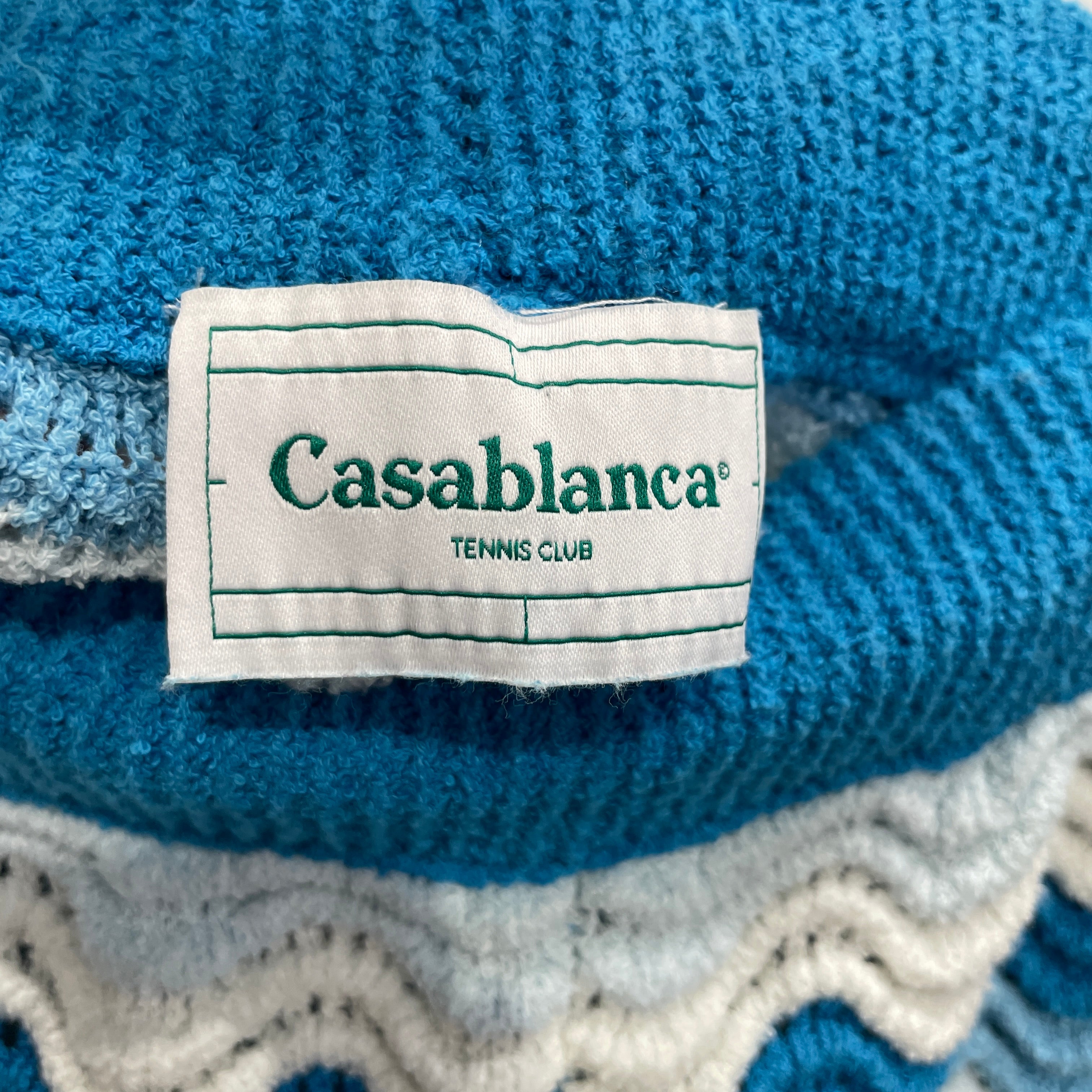 CASABLANCA/Shorts/M/All Over Print/Cotton/BLU/WAVY BOUCLE PATTERN view 3